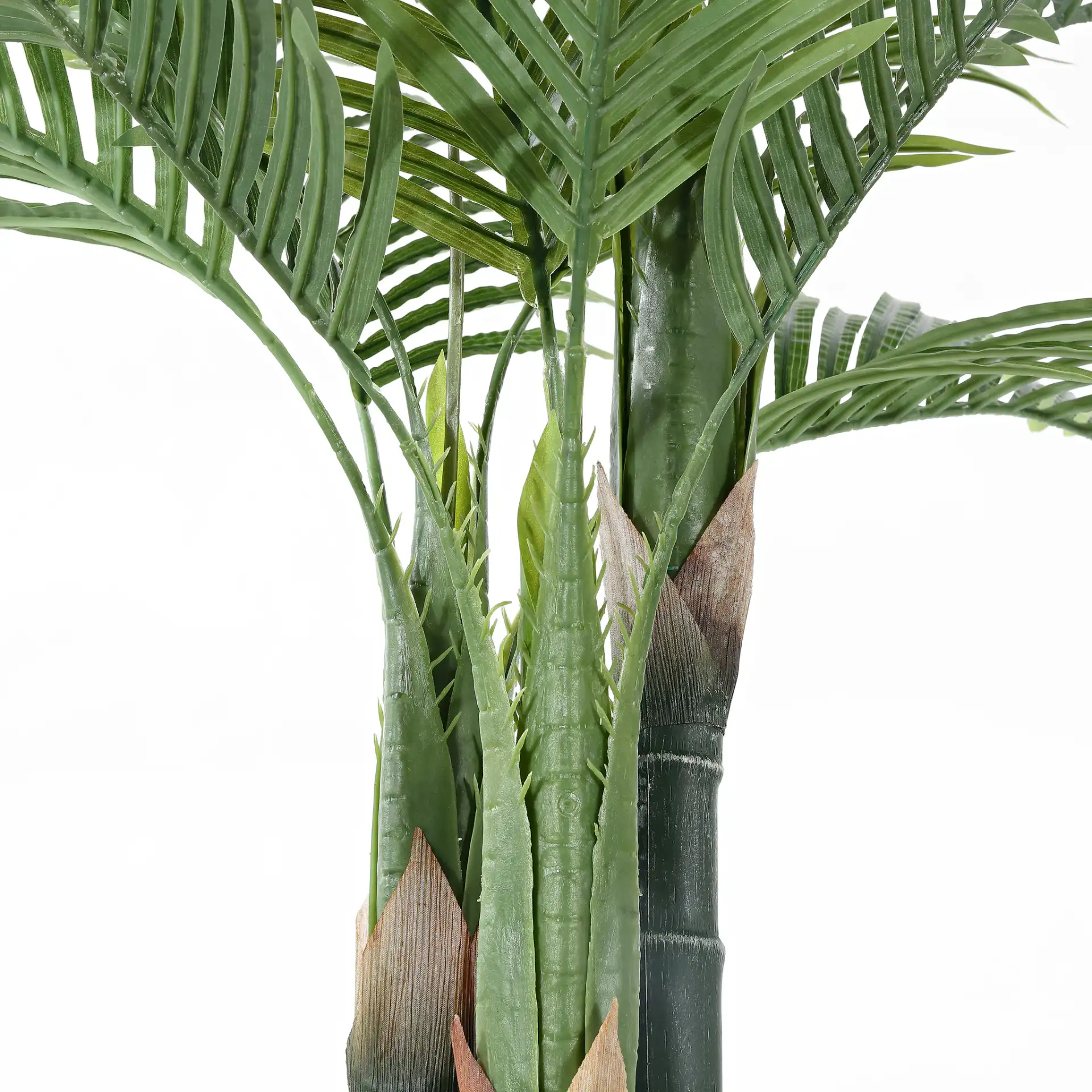 Faux 49" Potted Palm Tree in Green in a styled room