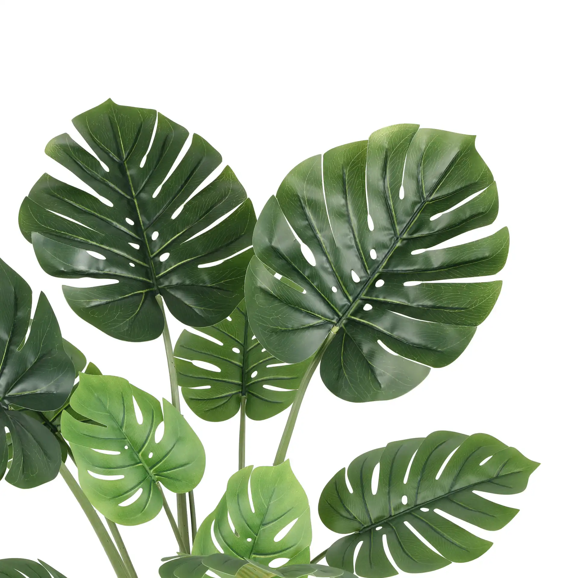 Faux 43" Potted Monstera Tree in Green in a styled room