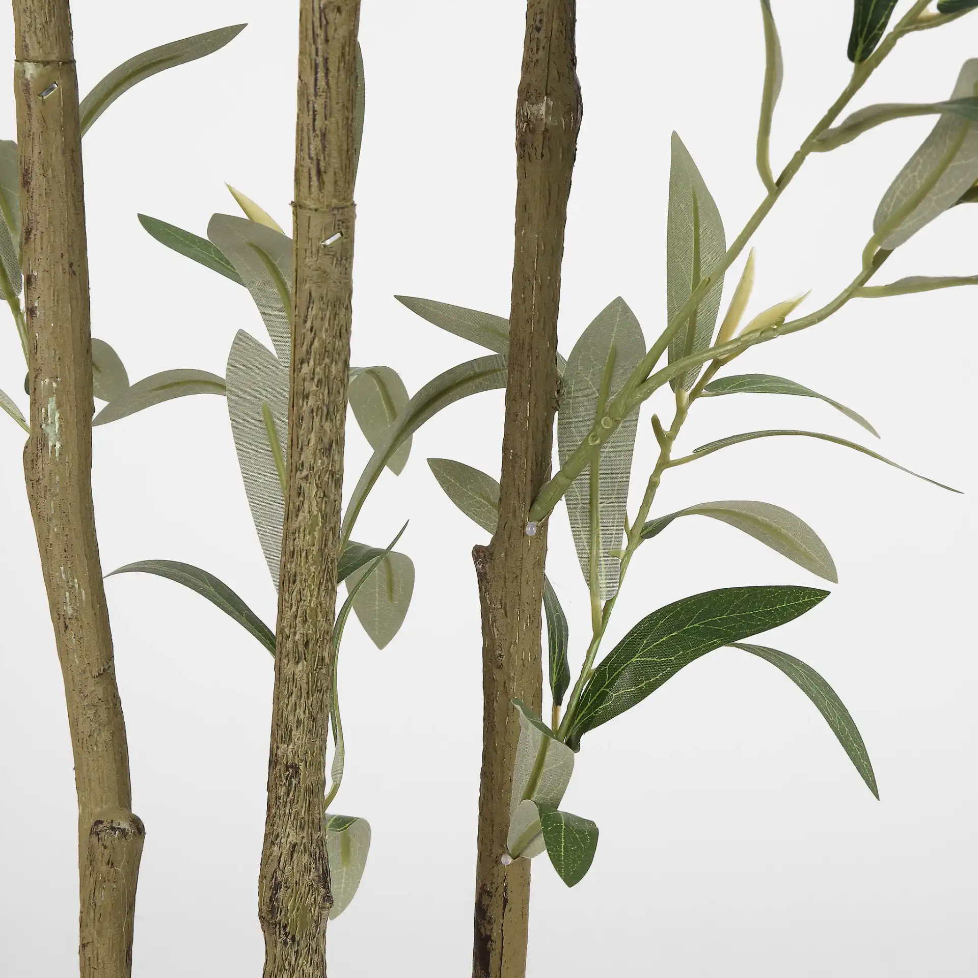 Faux 71'' Olive Tree in Green / Black in a styled room