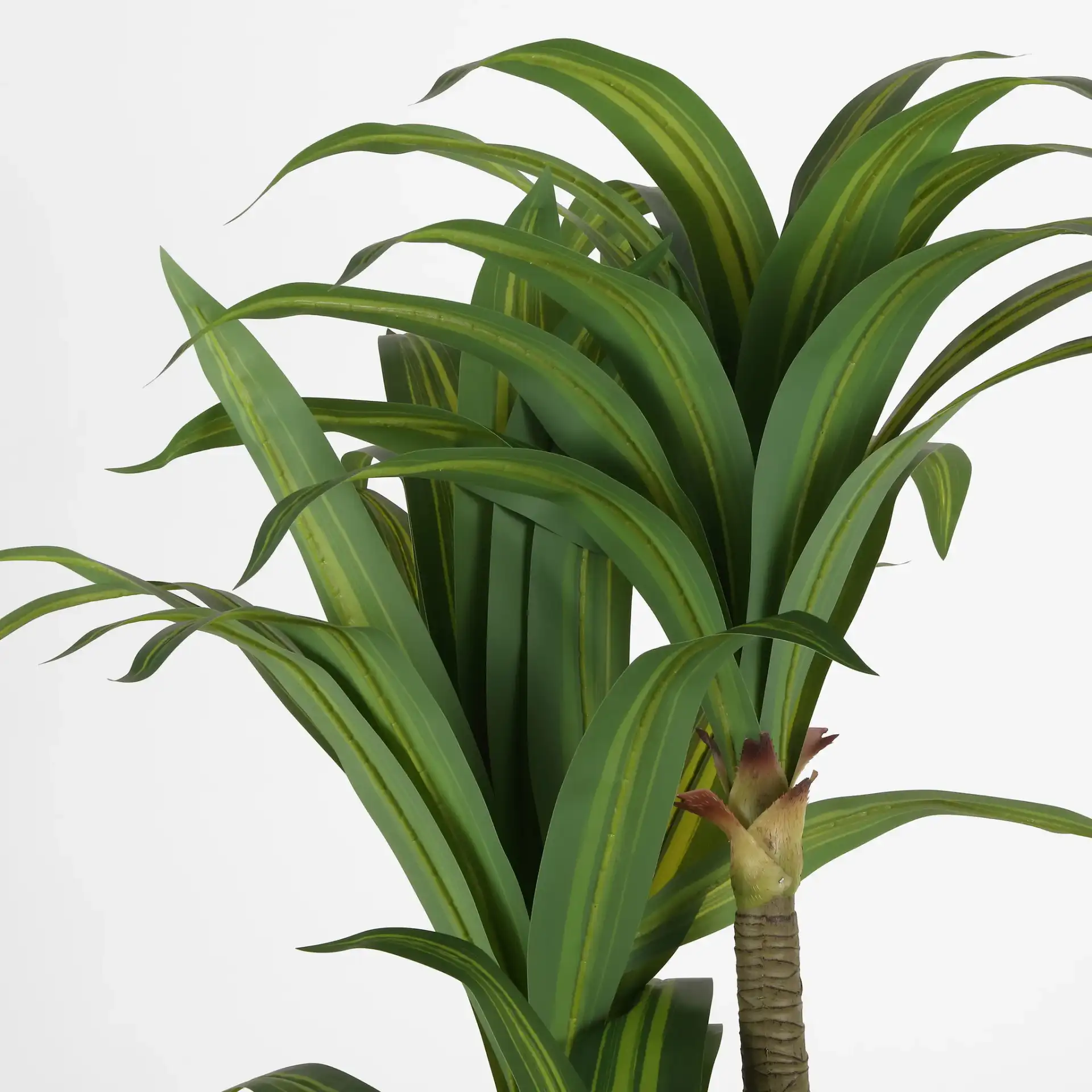 Faux 59'' Dracaena Tree in Green / Black in a styled room