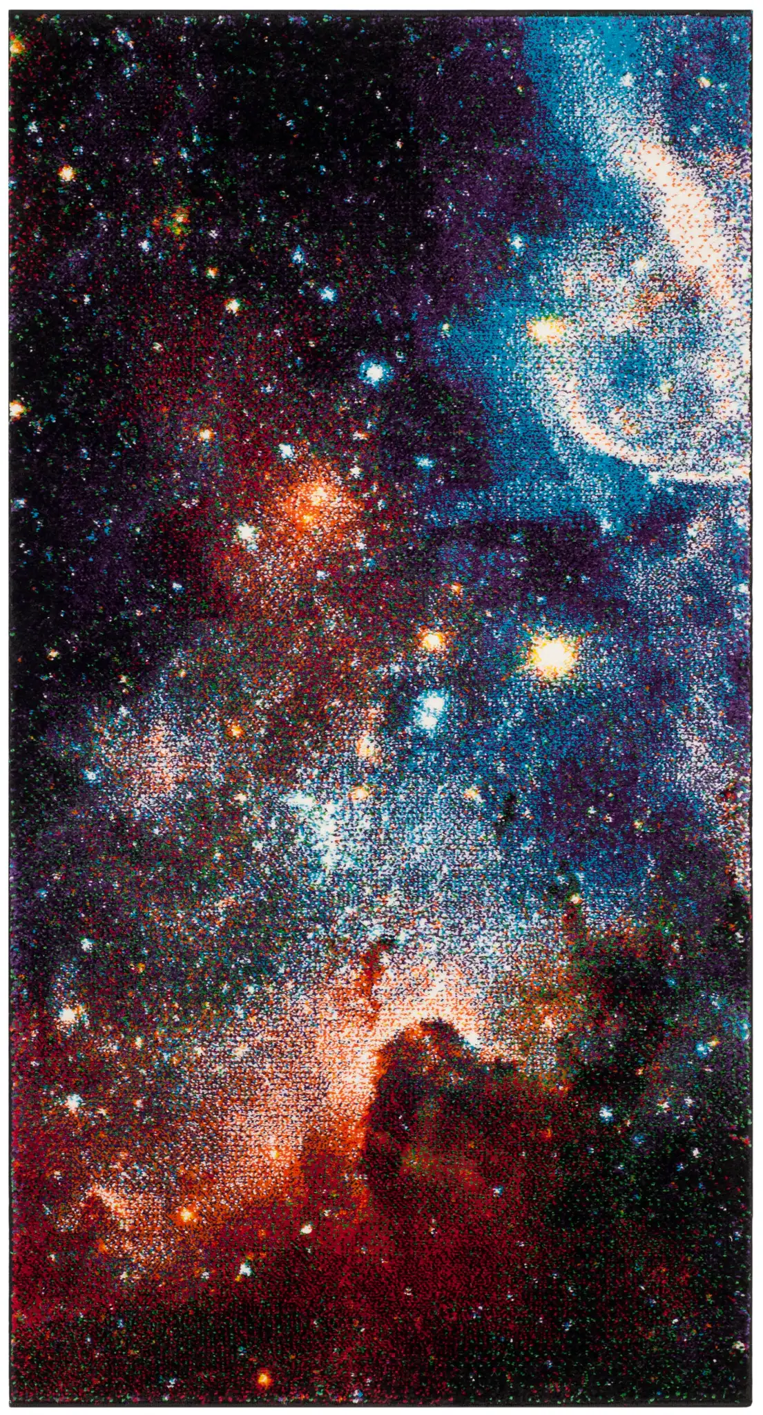 Galaxy Nebula Rug in Purple / Multicolor