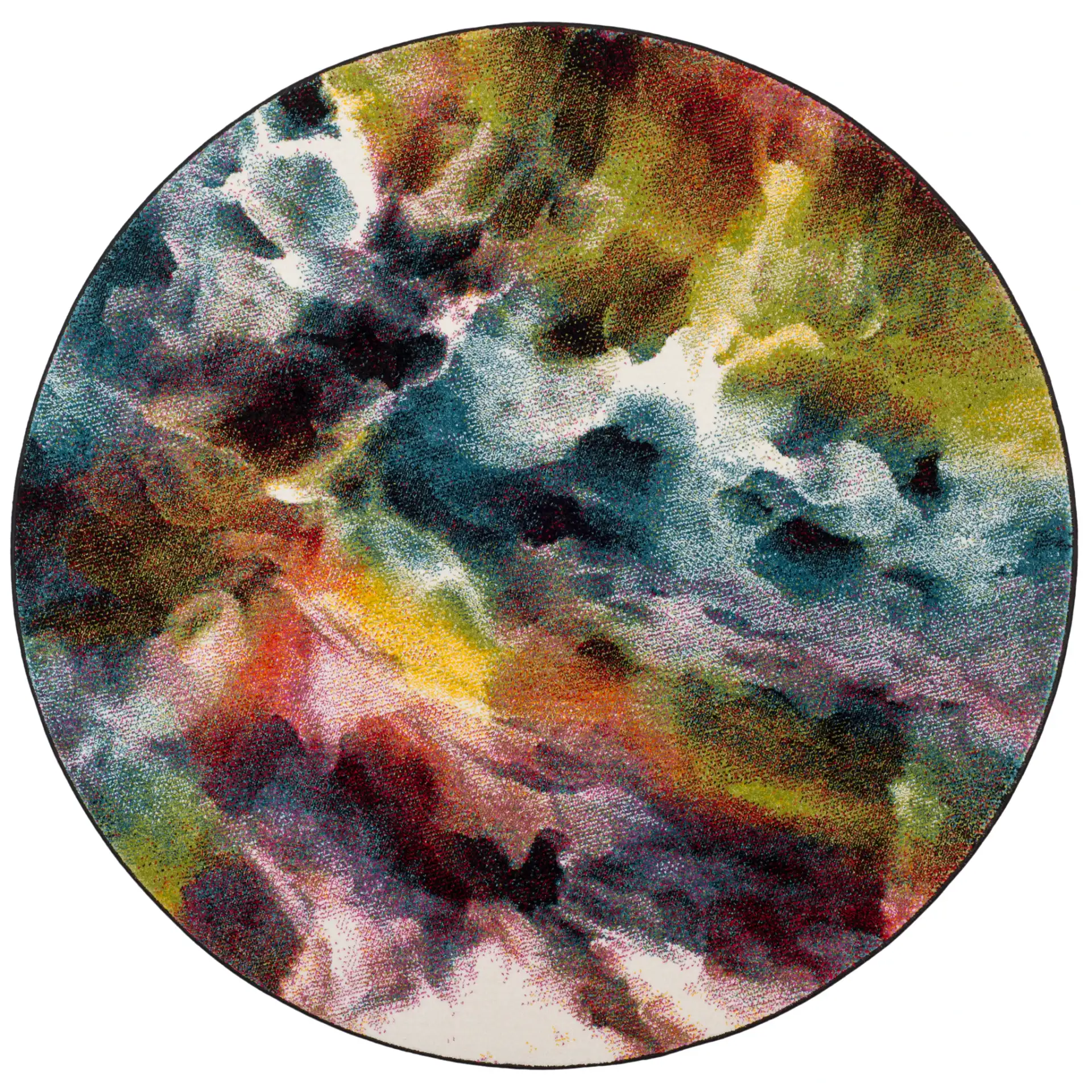 Galaxy Abstract Cloud Rug in Multicolor