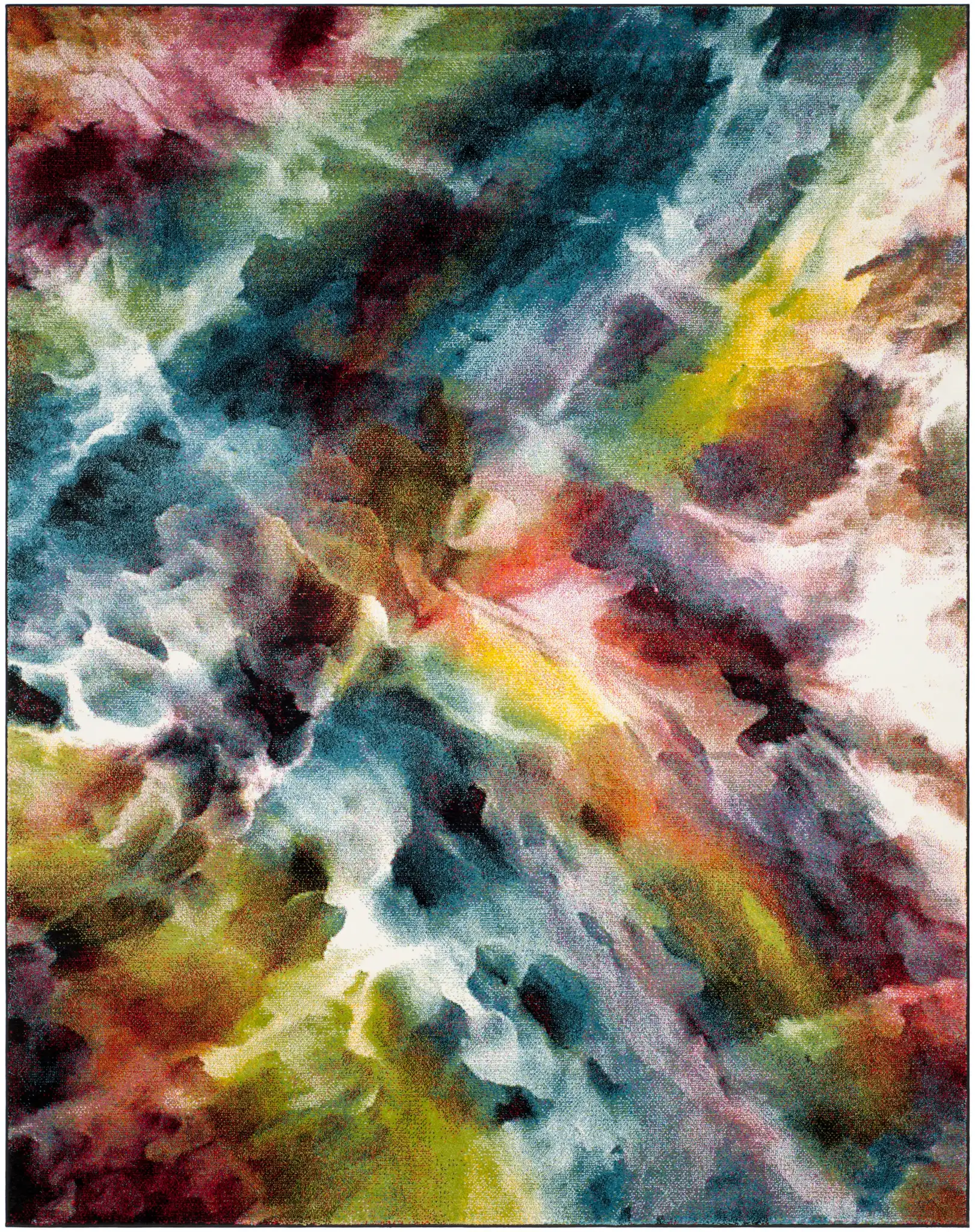 Galaxy Abstract Cloud Rug in Multicolor