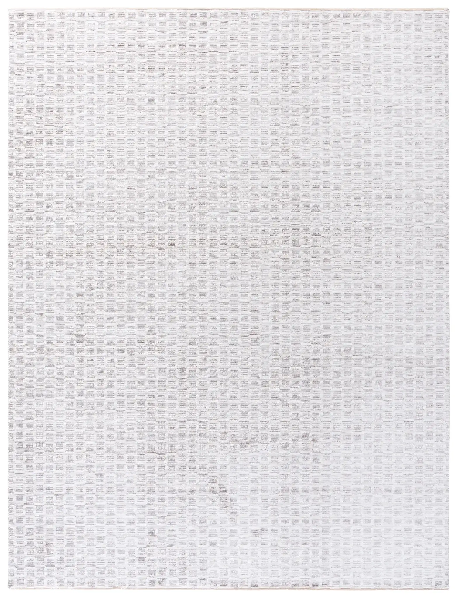 Garnet Grid Rug in Gray / Ivory