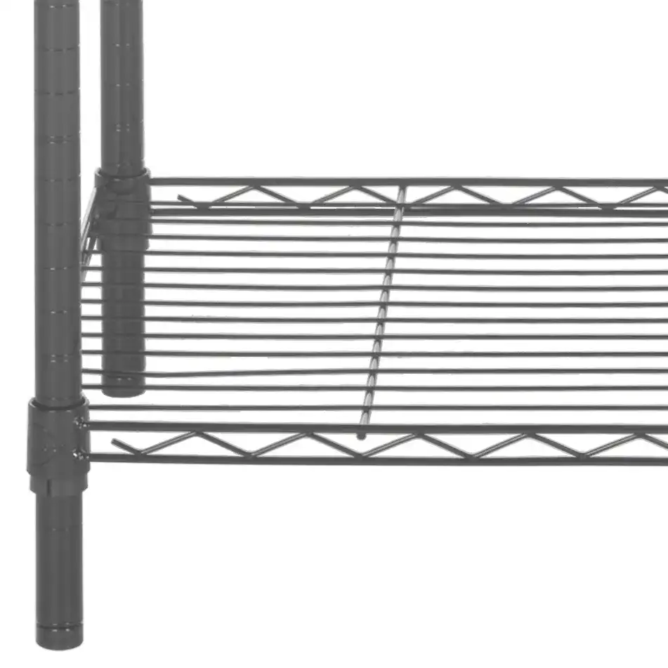 Ceasar Five-Tier Adjustable Rack in Chrome, detail view