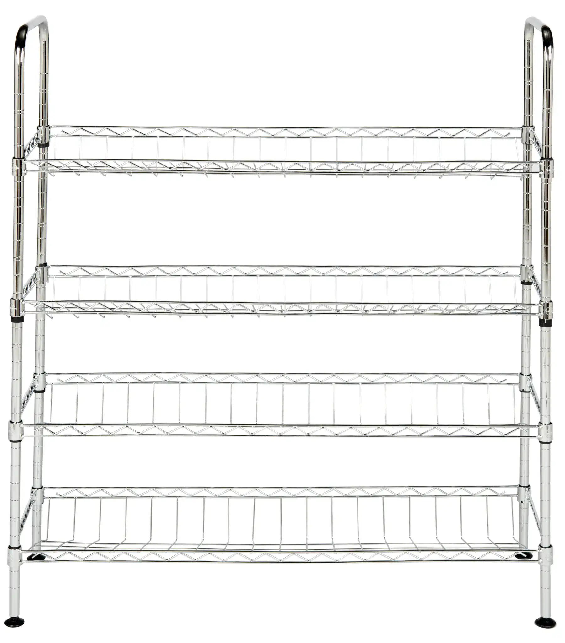 Lidia Adjustable Shoe Rack in Chrome