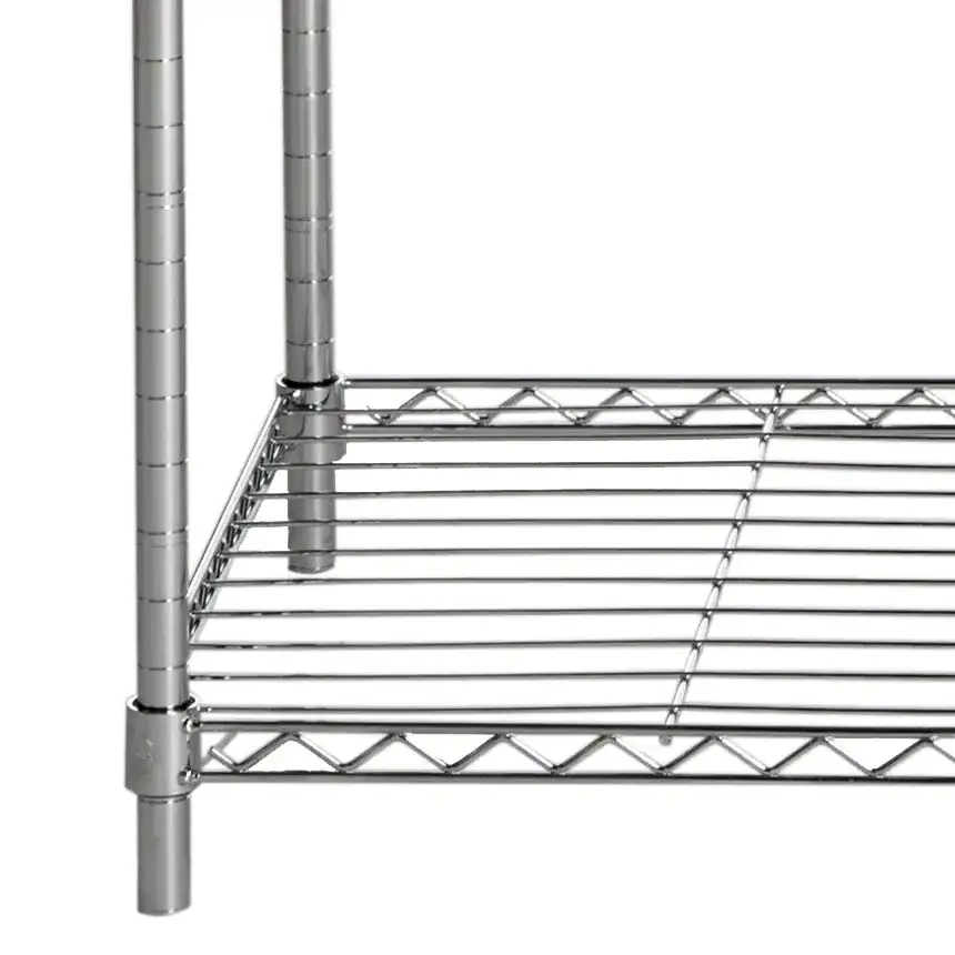 Betsy Adjustable Garment Rack in Chrome, detail view