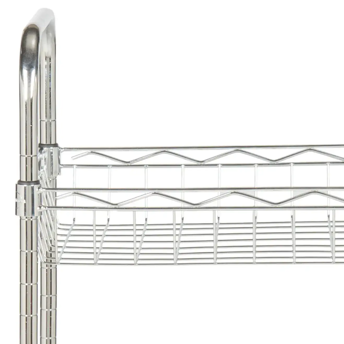Pierre Adjustable Mini Trolley in Chrome in a styled room