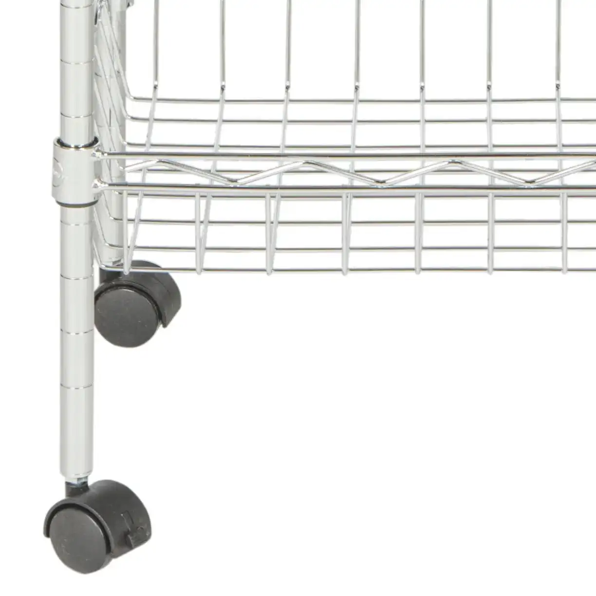 Pierre Adjustable Mini Trolley in Chrome, detail view