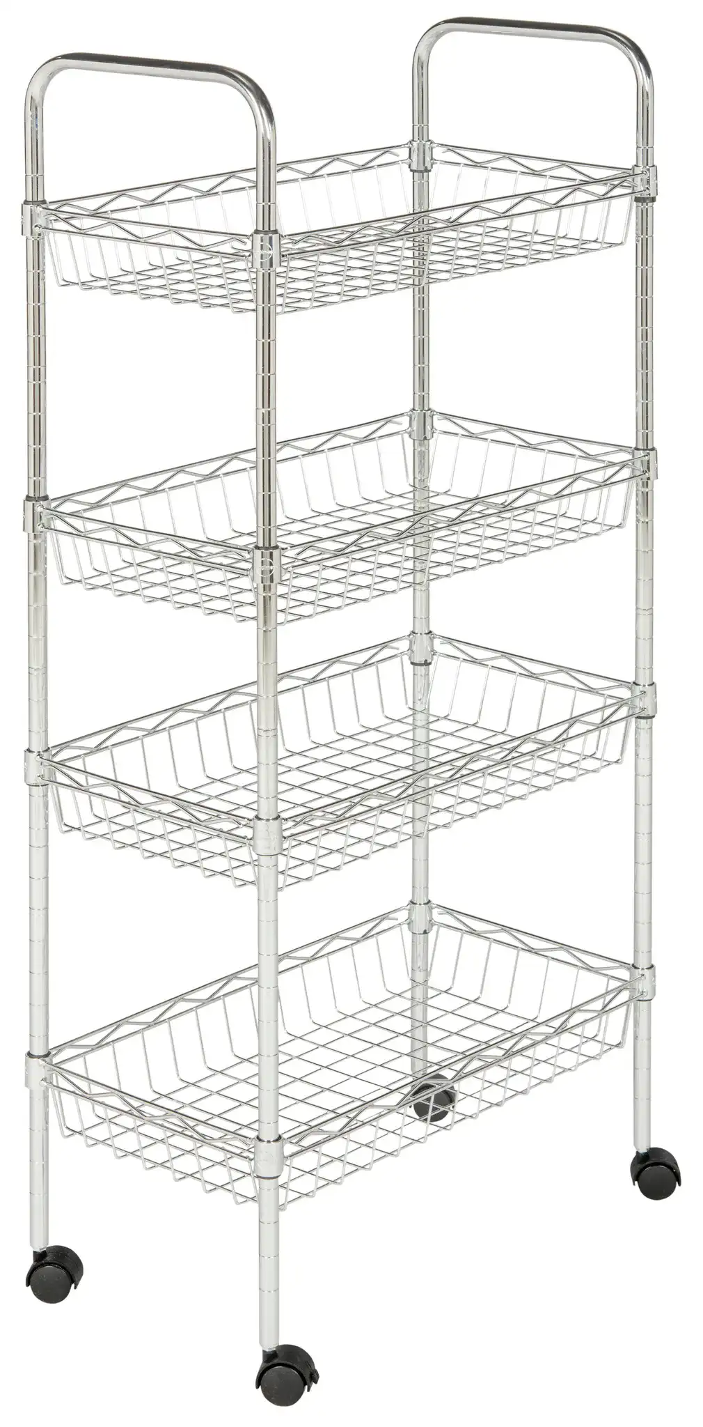 Pierre Adjustable Mini Trolley in Chrome, detail view