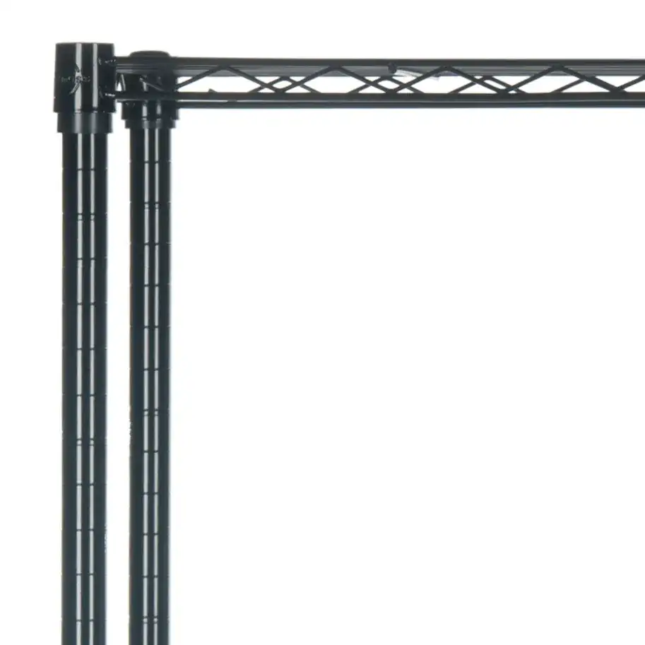 Alpha Five-Tier Shelving in Black in a styled room