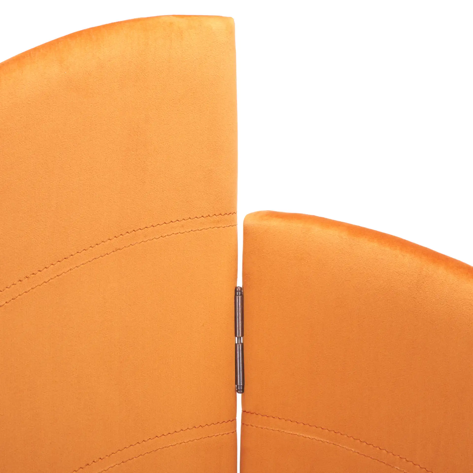 Celestino Tri-Fold Screen in Orange in a styled room