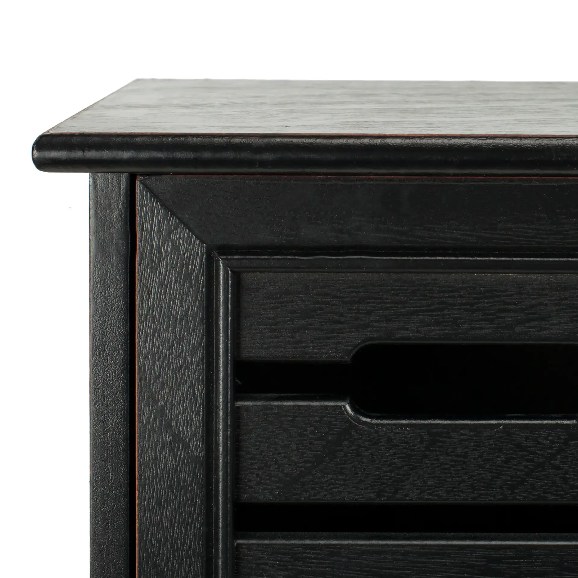 Leon Hanging Three-Drawer Wall Rack in Honey in a styled room