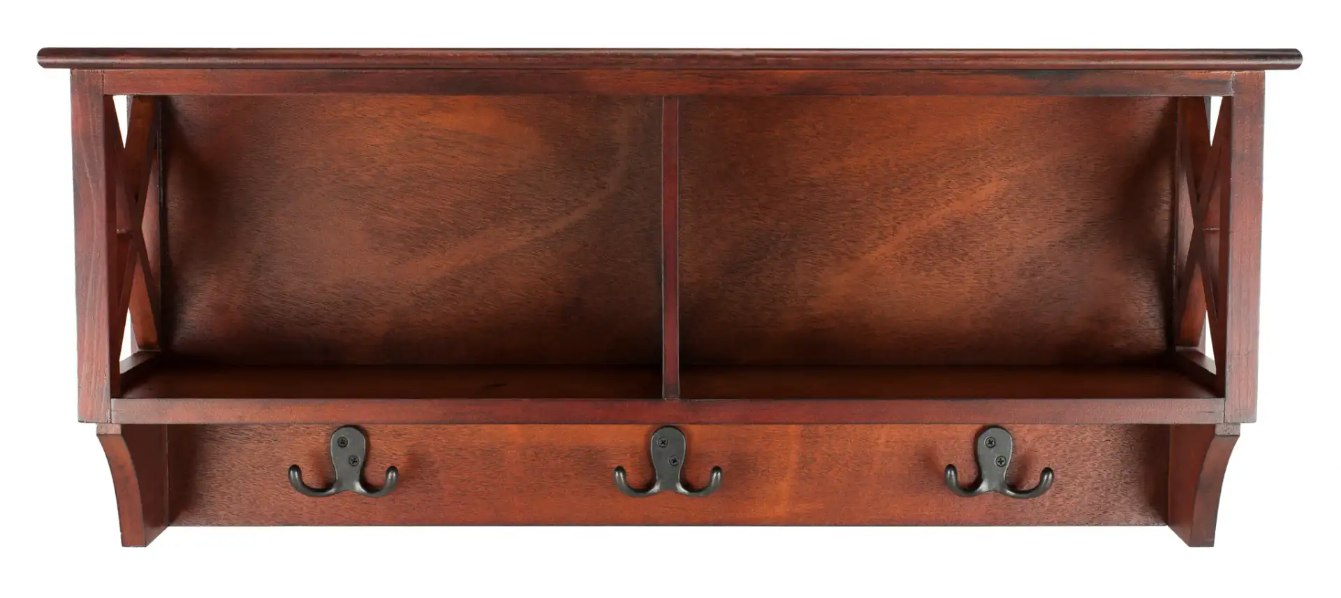 Freya Hanging Storage Wall Rack in Cherry