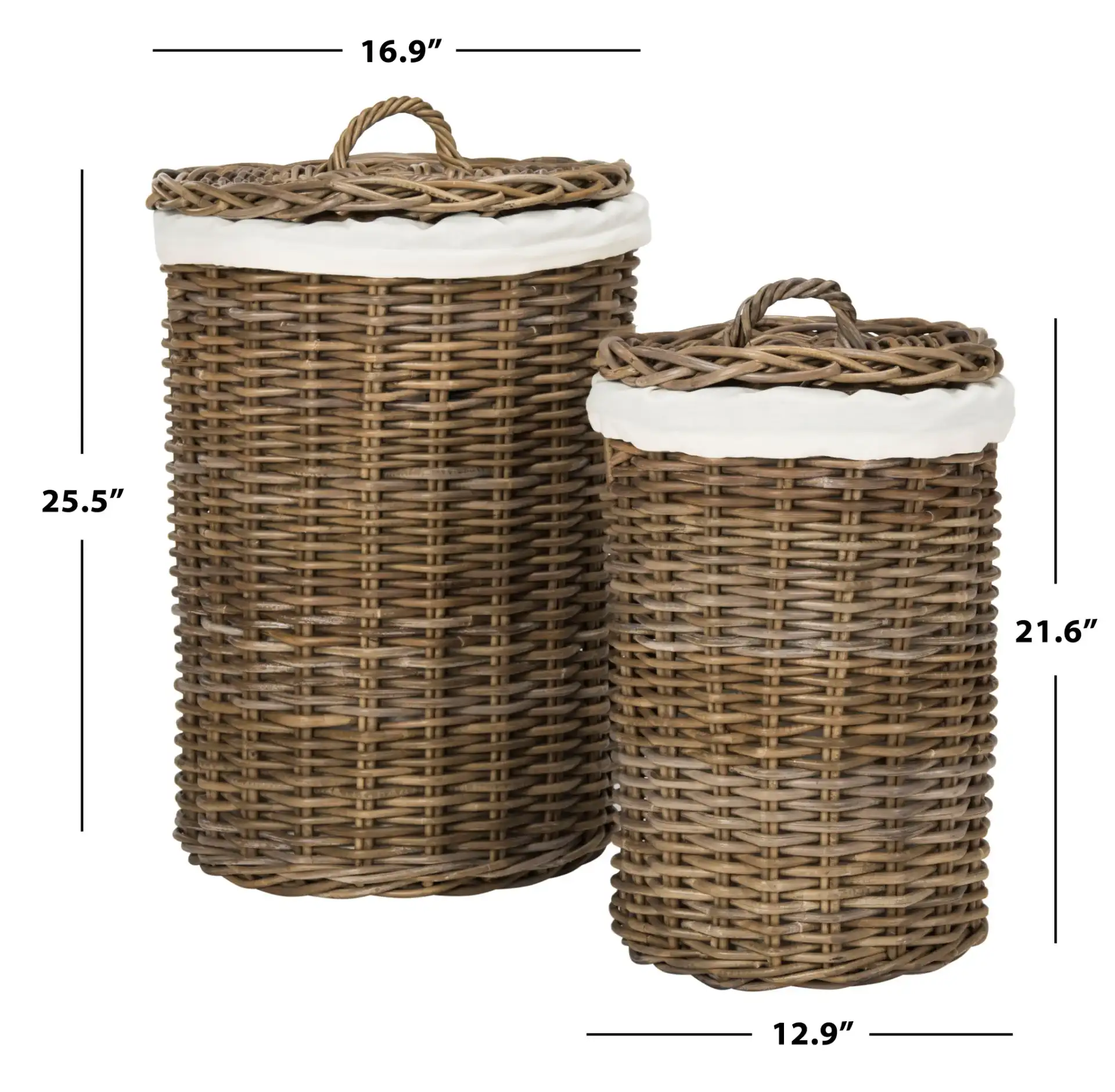 Millen Laundry Basket in Natural, detail view