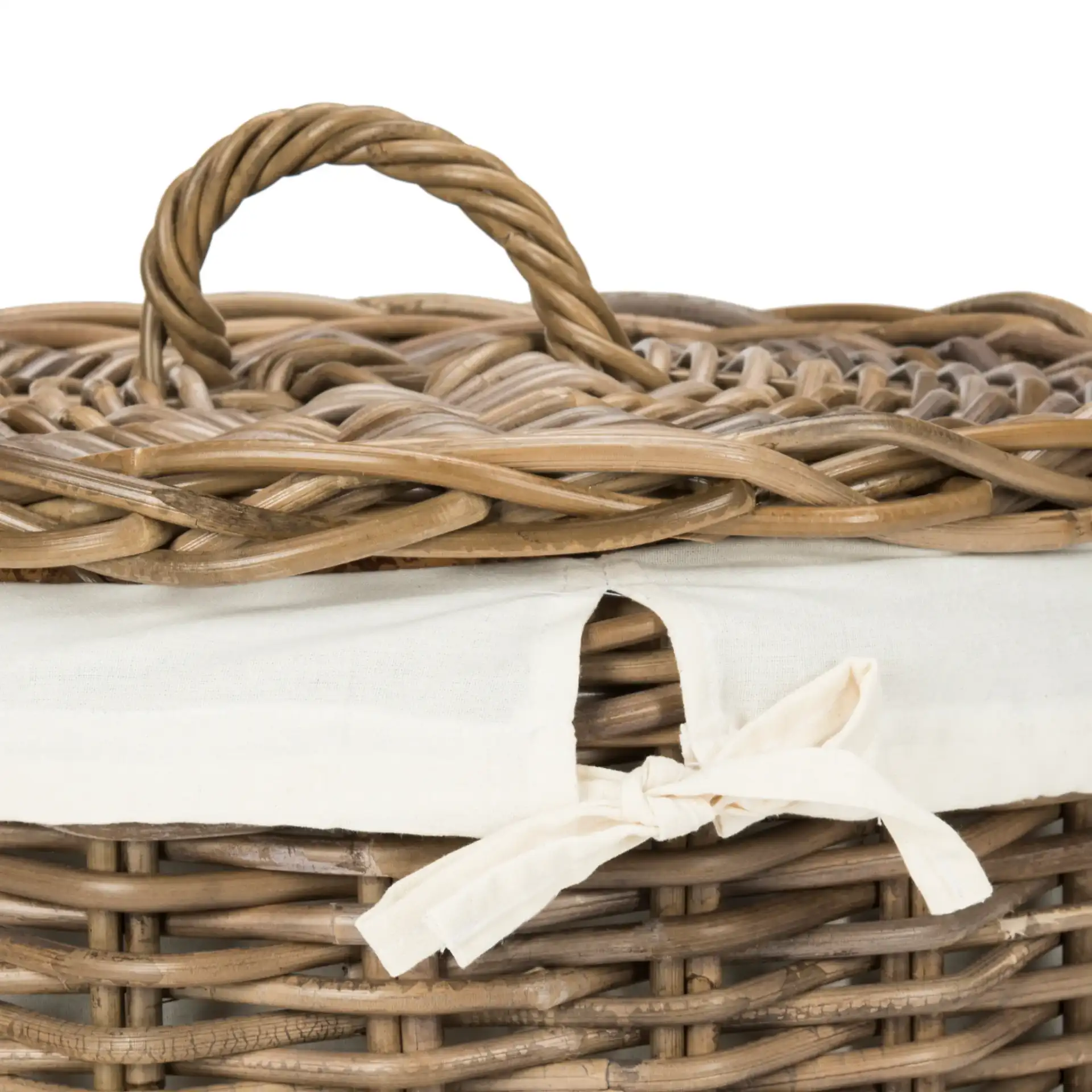 Millen Laundry Basket in Natural, detail view