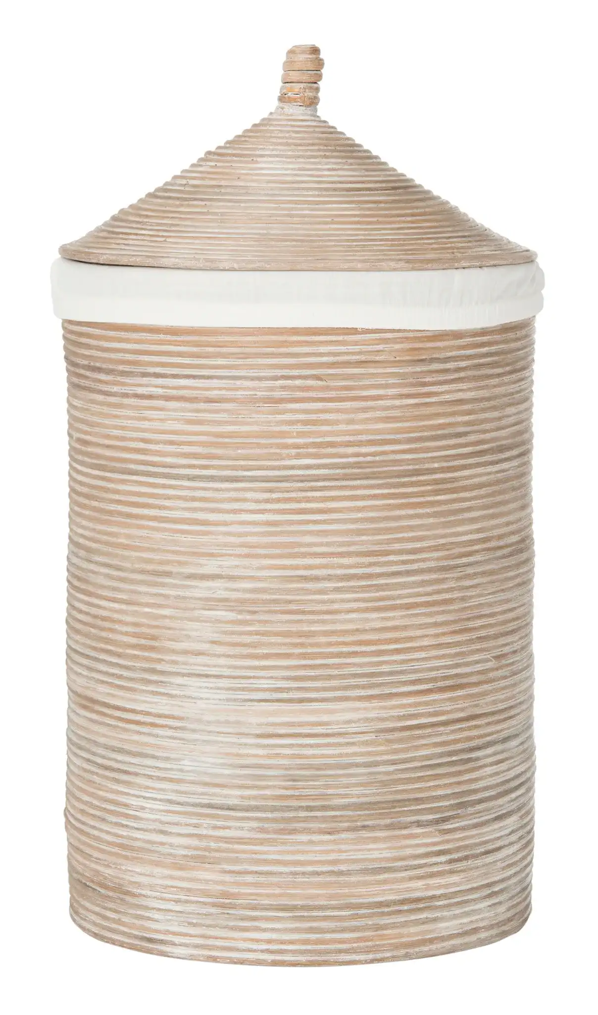 Wellington Laundry Basket in Gray, detail view