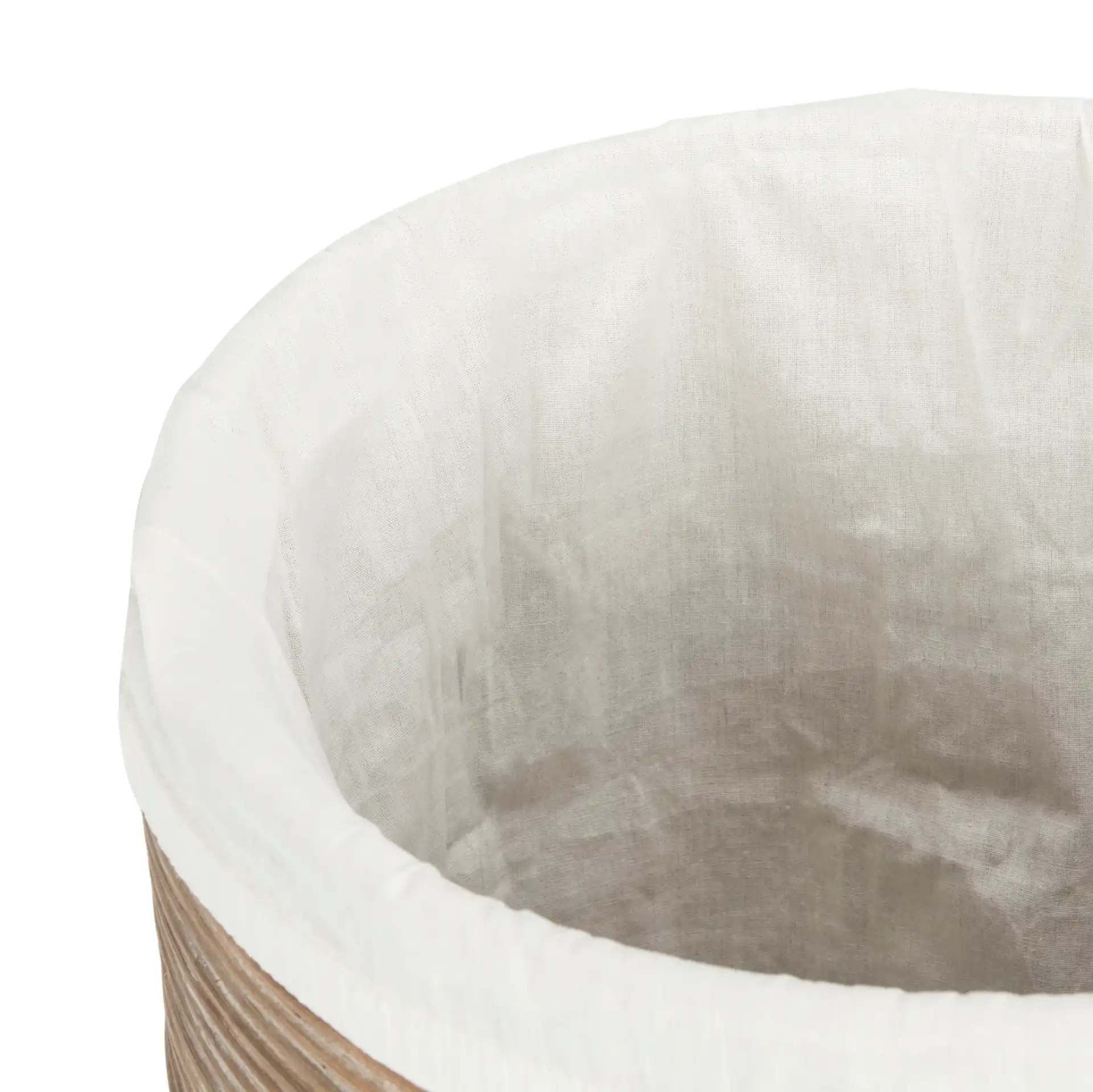 Wellington Laundry Basket in Gray, detail view