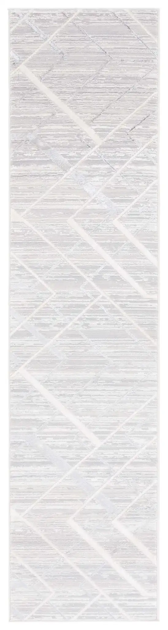 Hanna Geometric Trellis Rug in Ivory / Light Gray