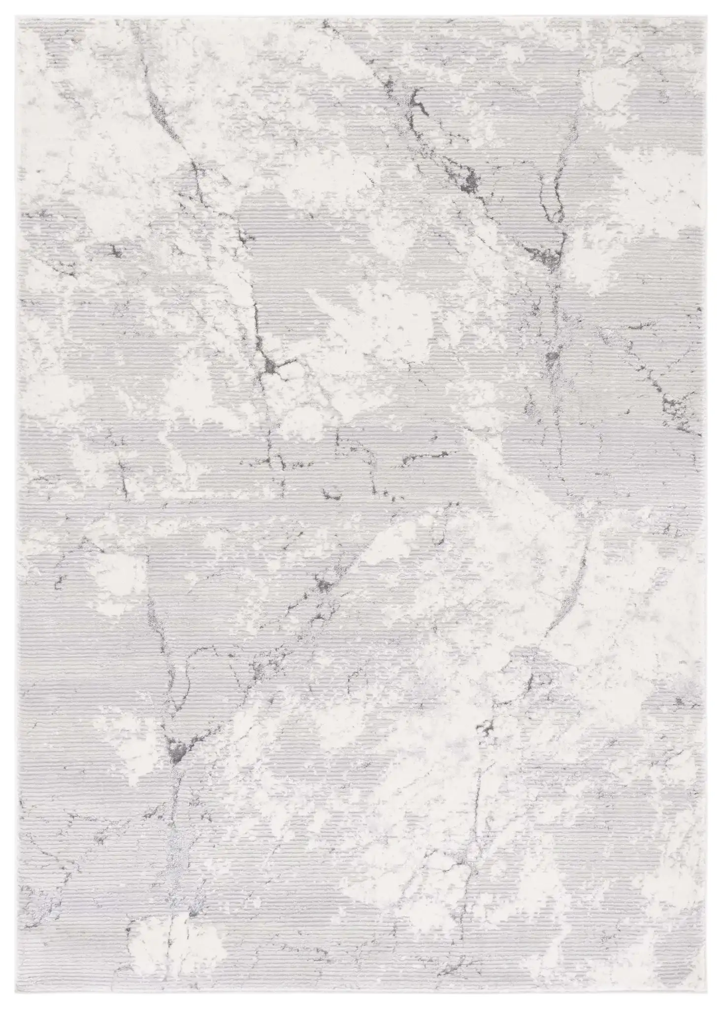 Hanna Marbled Abstract Rug in Gray / Ivory