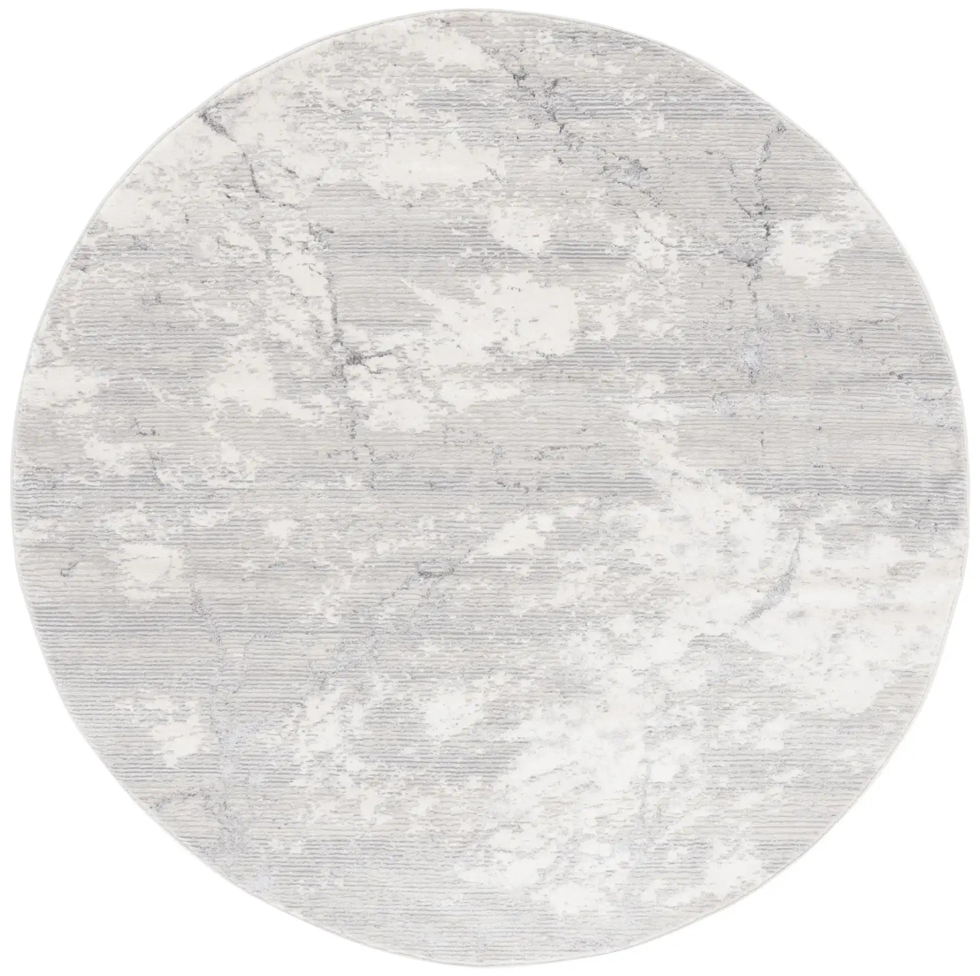 Hanna Marbled Abstract Rug in Gray / Ivory, detail view