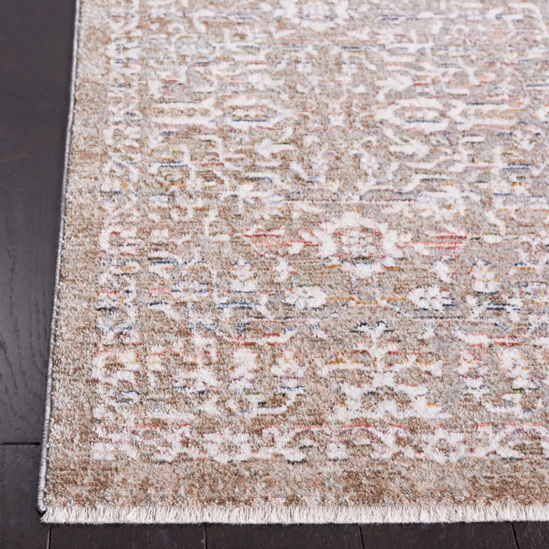 Harlow Allover Floral Rug in Sage / Ivory in a styled room