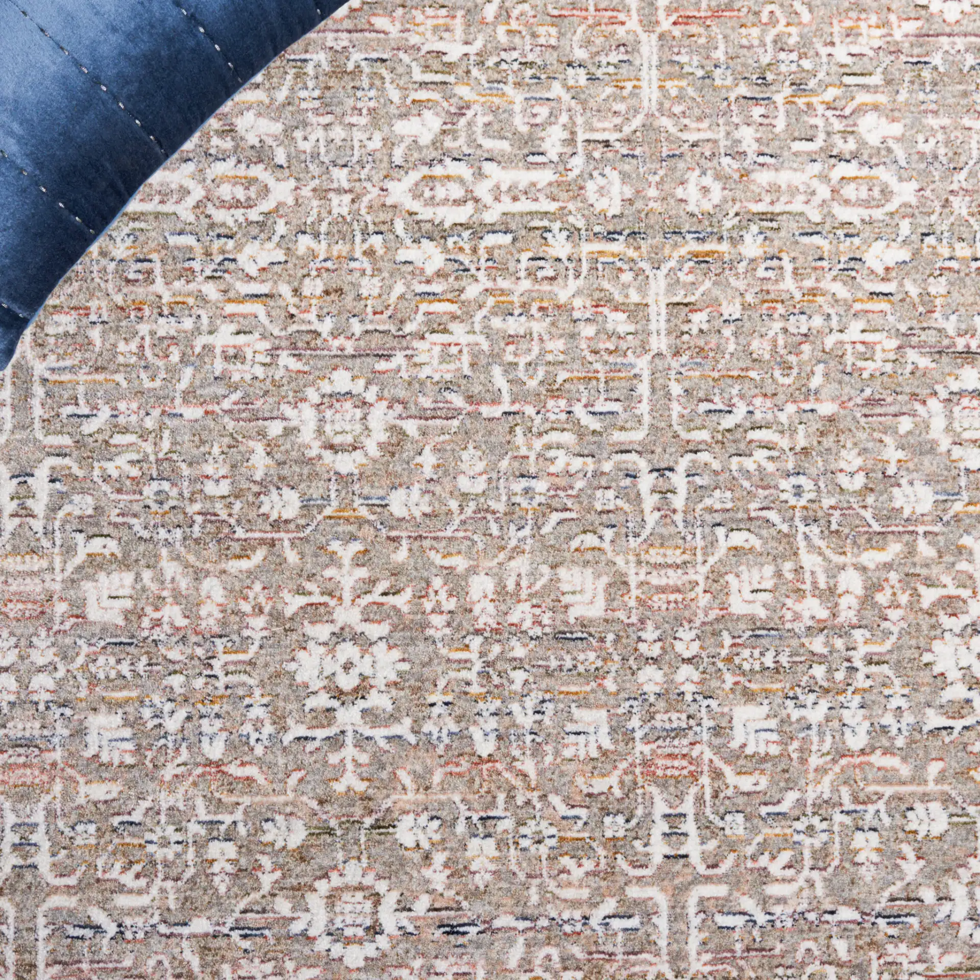 Harlow Allover Floral Rug in Sage / Ivory in a styled room