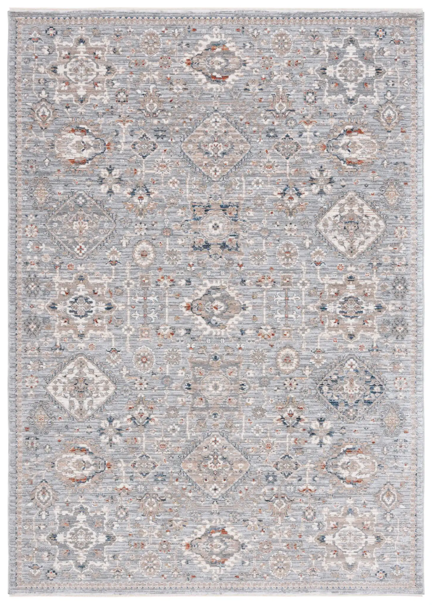 Harlow Medallion Rug in Light Gray / Beige Blue