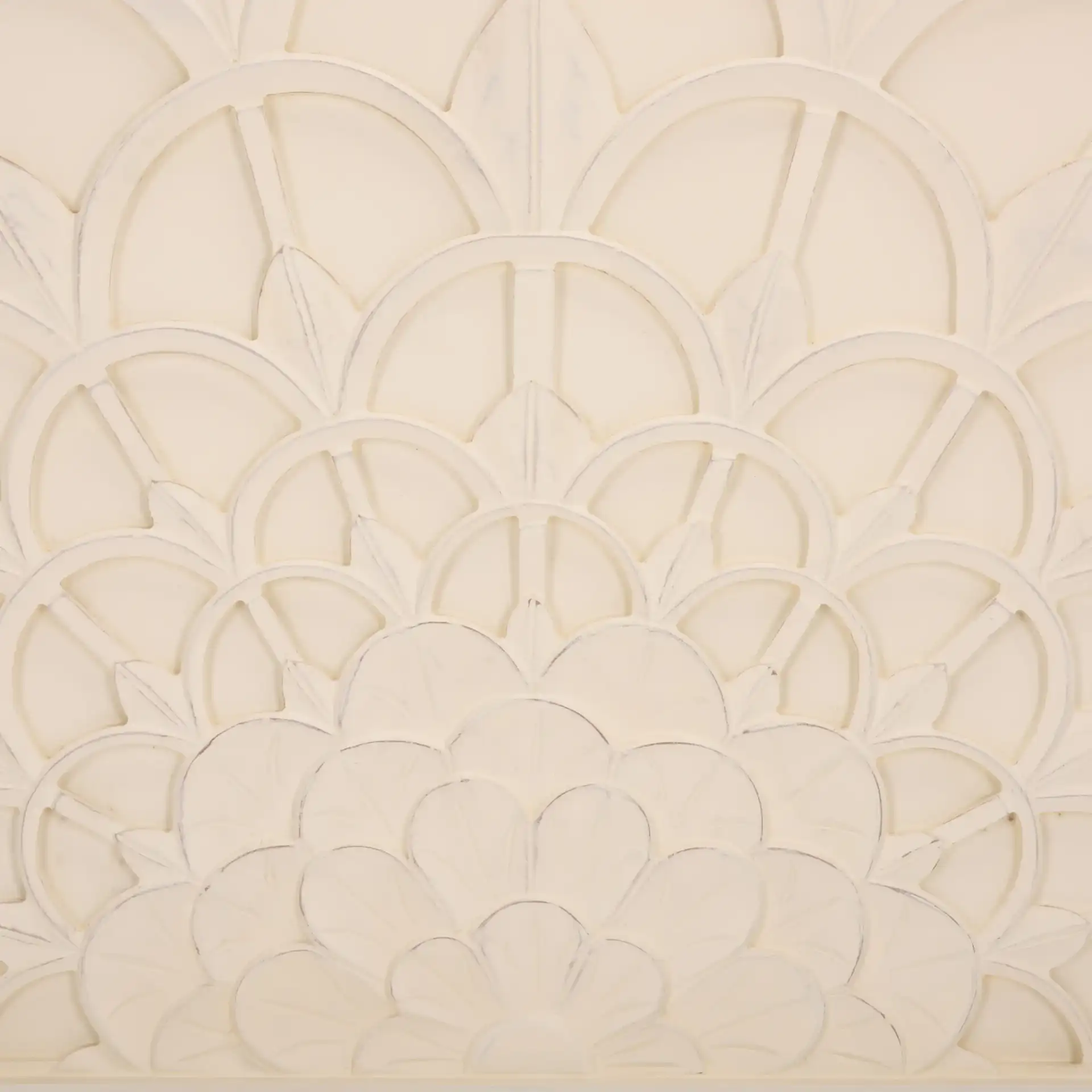 Richella Headboard in Ivory Wash, detail view