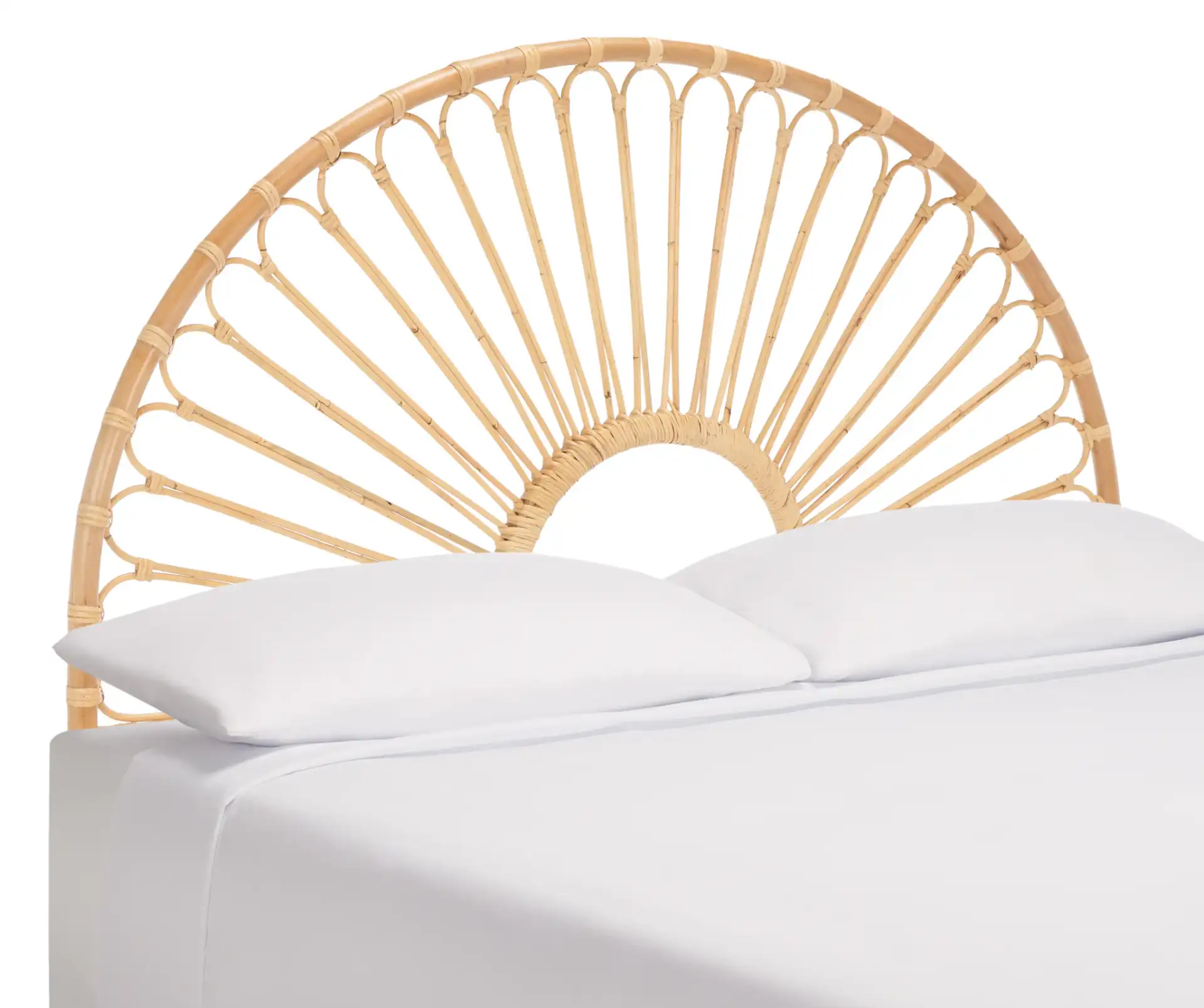 Faris Arched Headboard in Natural, detail view