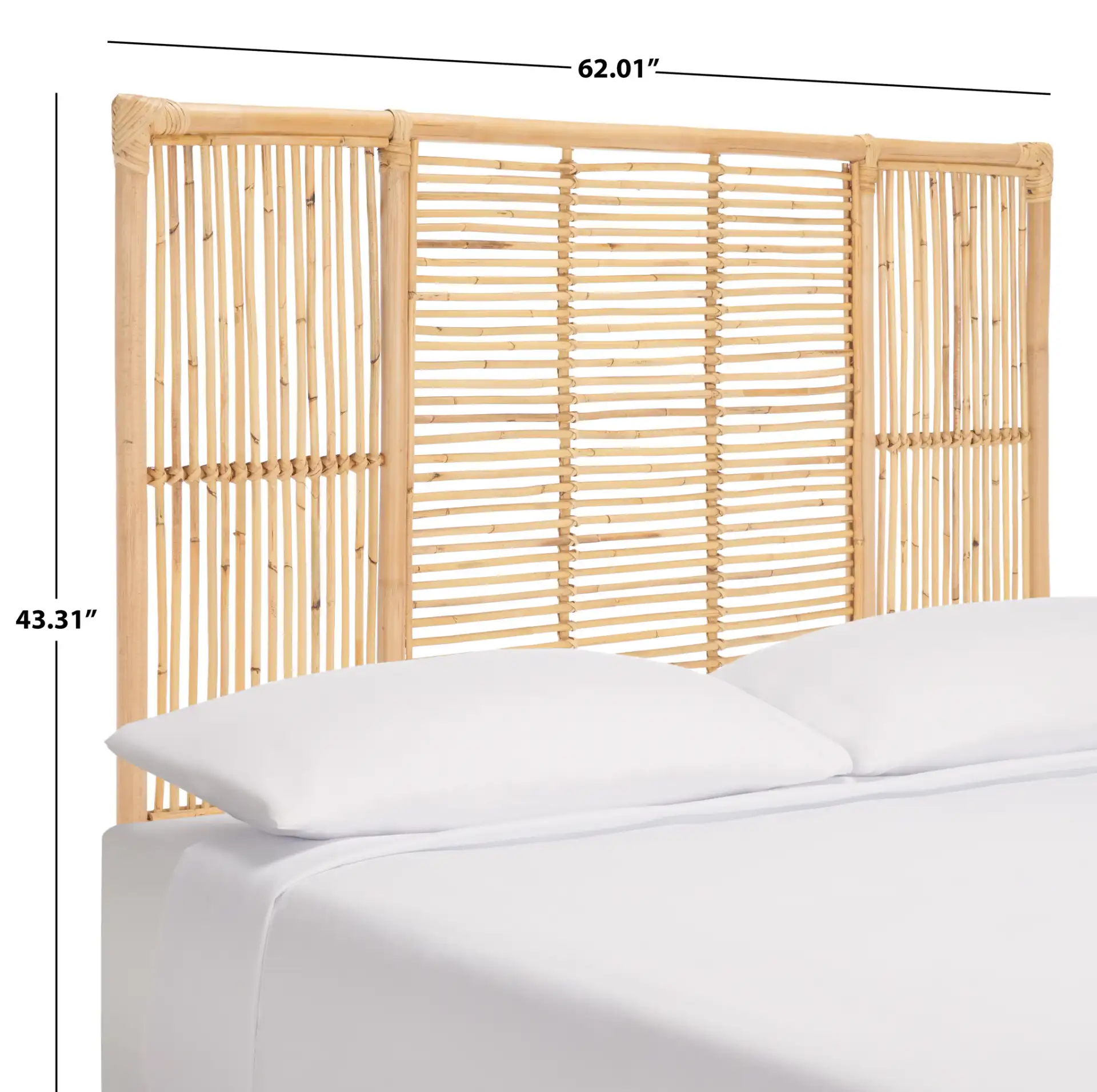Falyn Rectangle Headboard in Natural, detail view