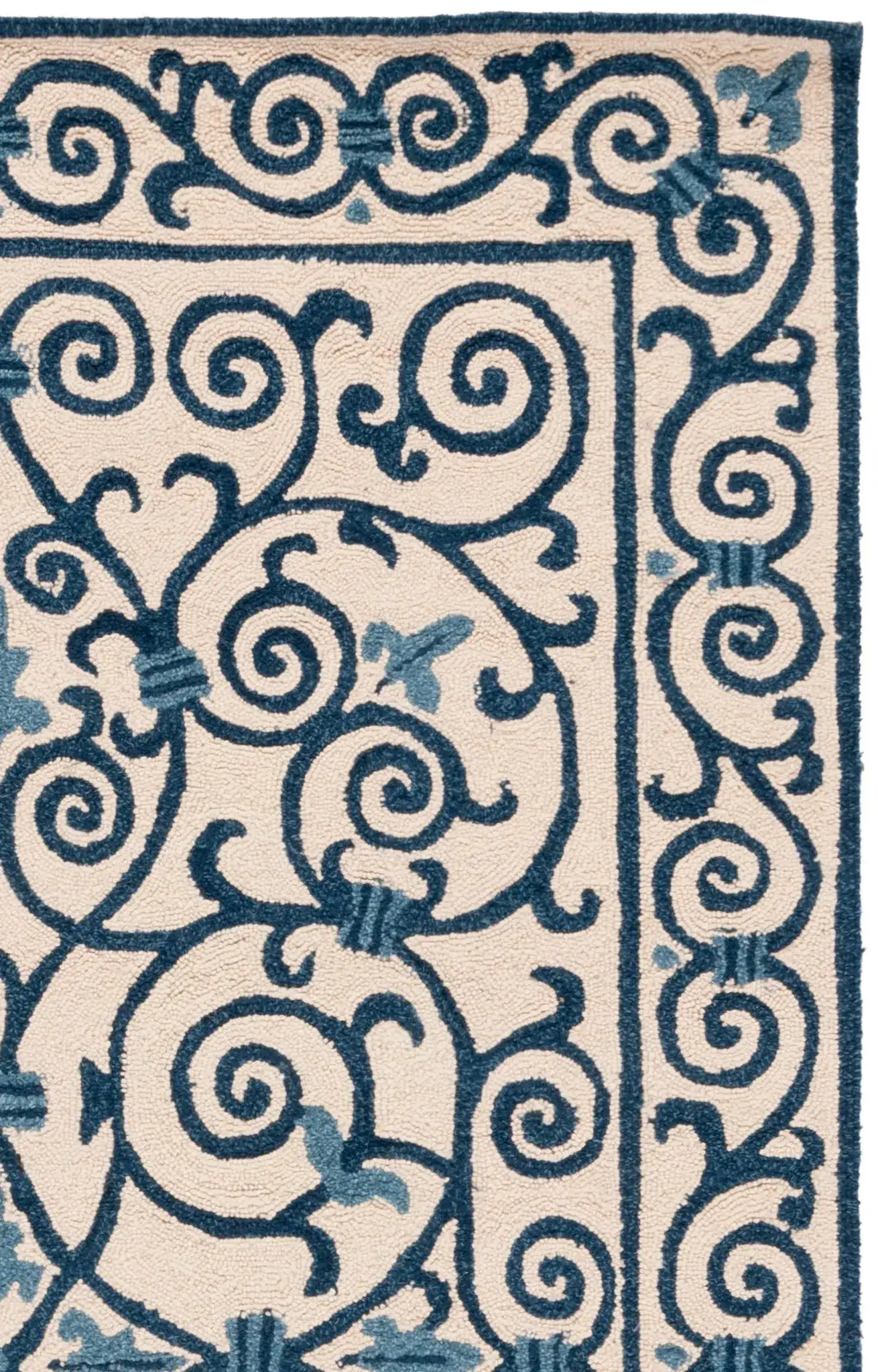 Ivory / Dark Blue