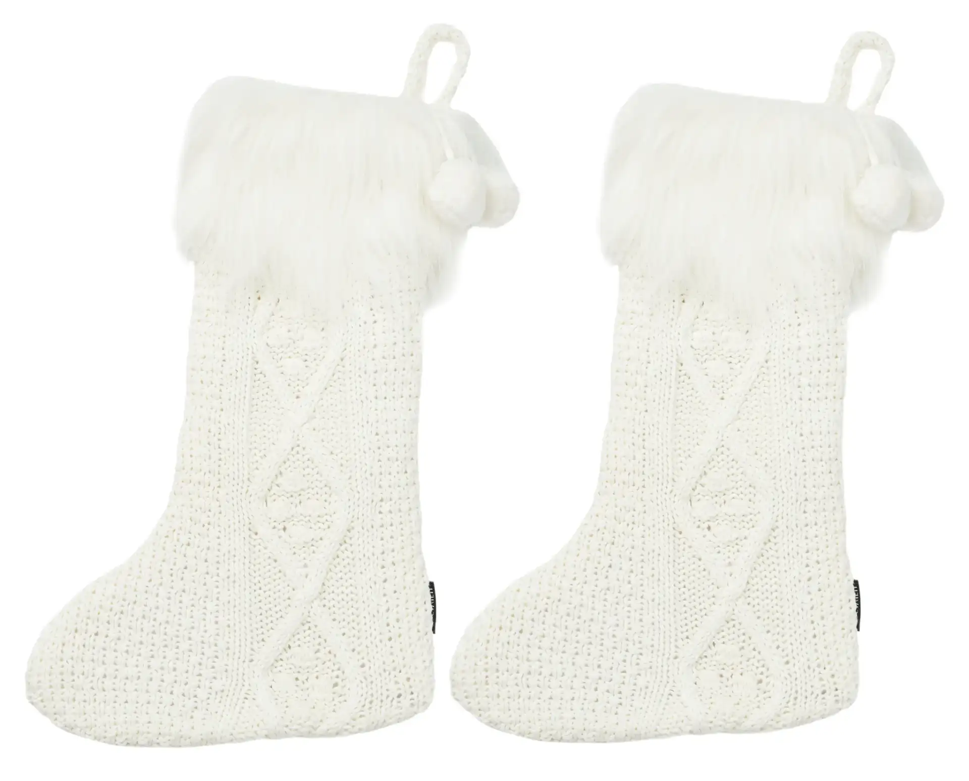 Cookie Stocking (Set of 2) in White
