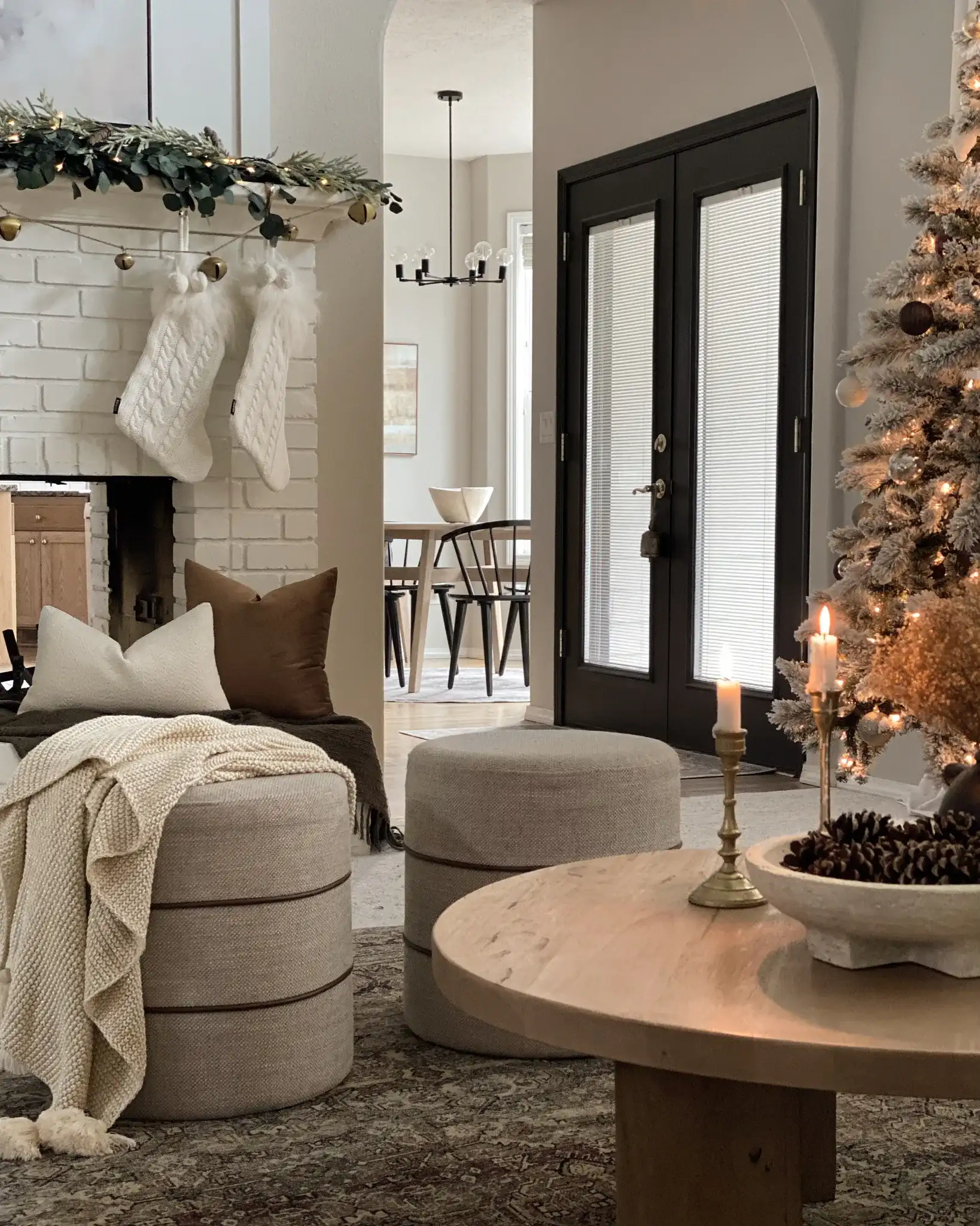 Cookie Stocking (Set of 2) in White in a styled room