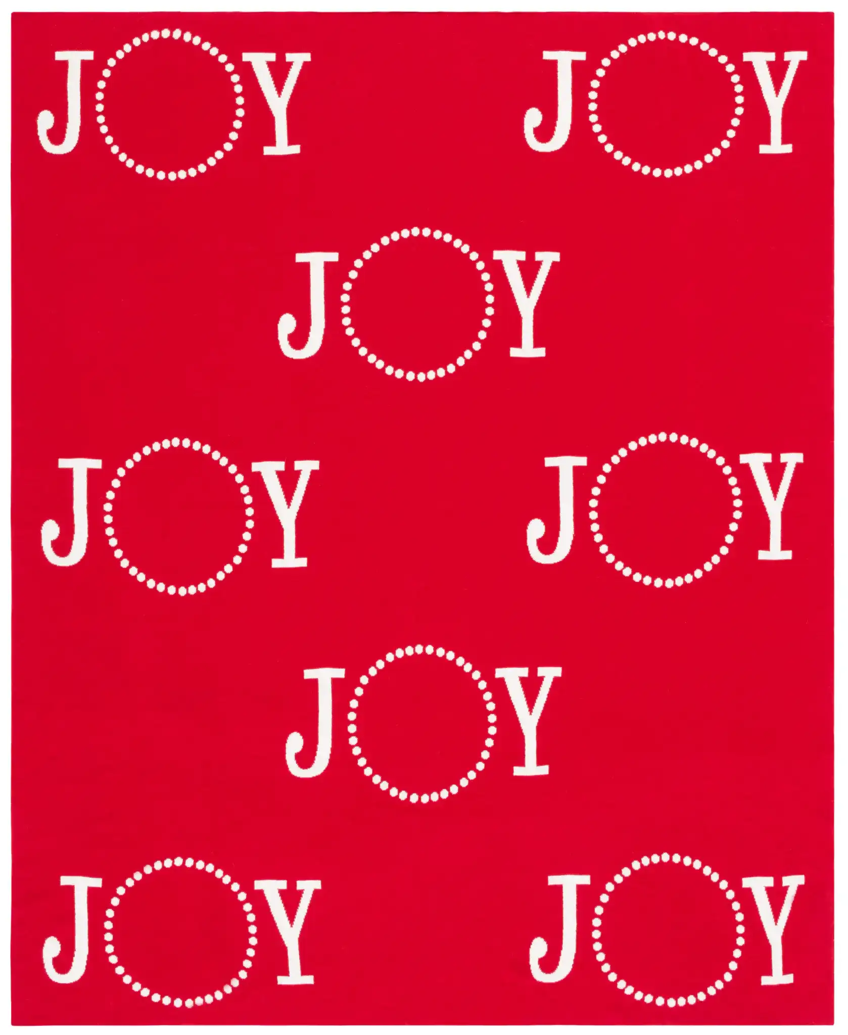 Joy To The World Throw in Red / White