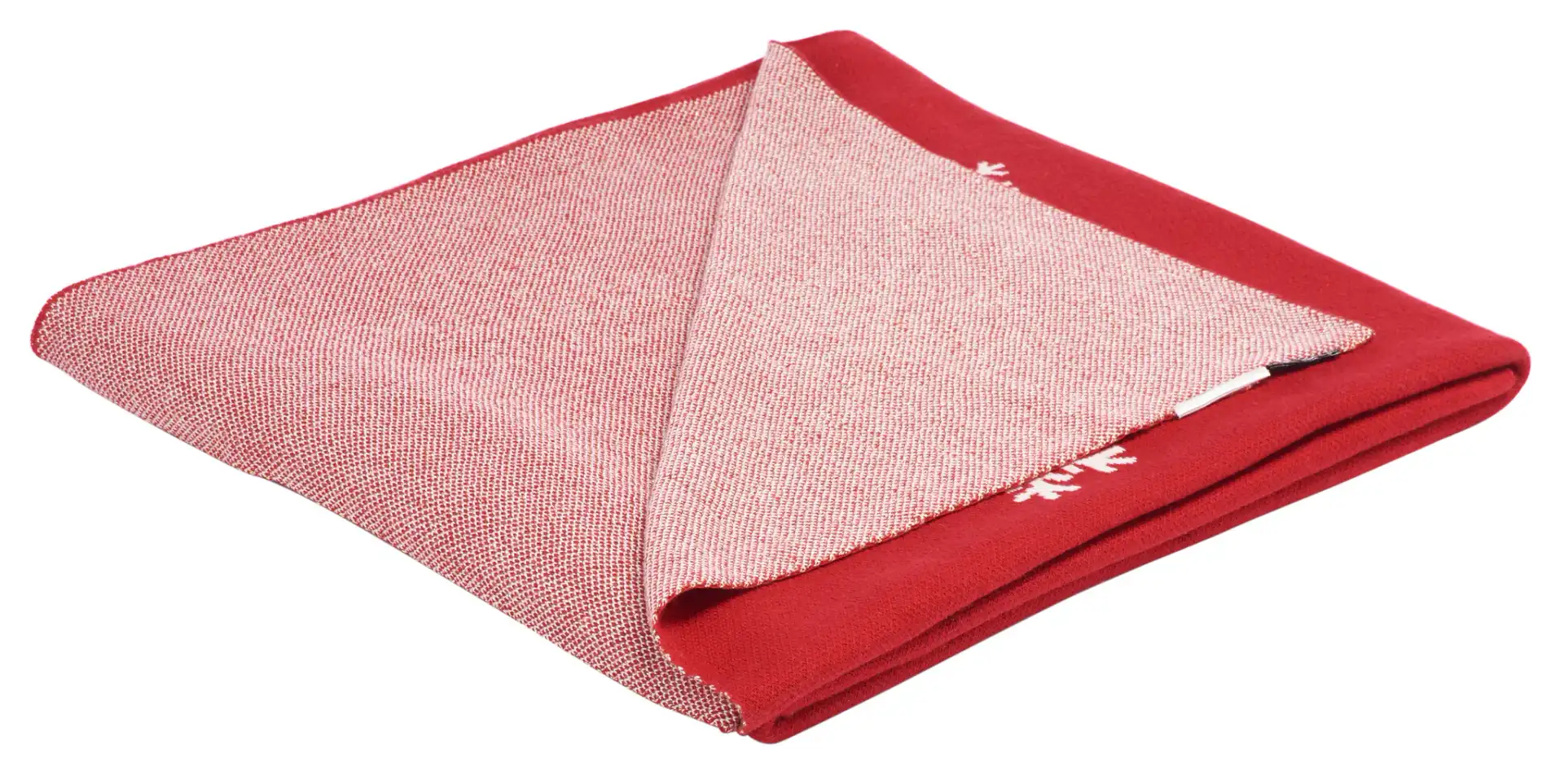 Frosty Wish Throw in Red / White, detail view