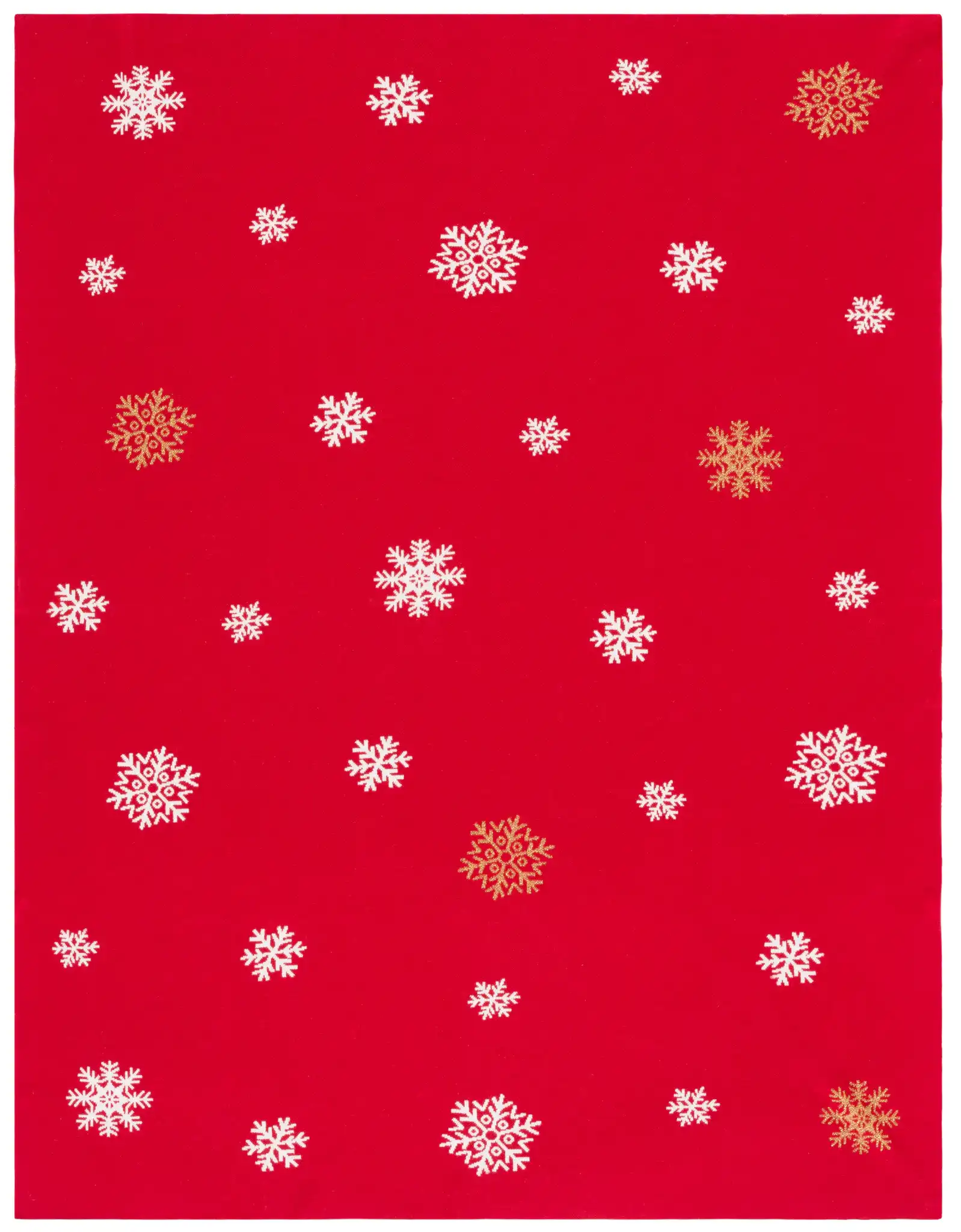 Frosty Wish Throw in Red / White, detail view