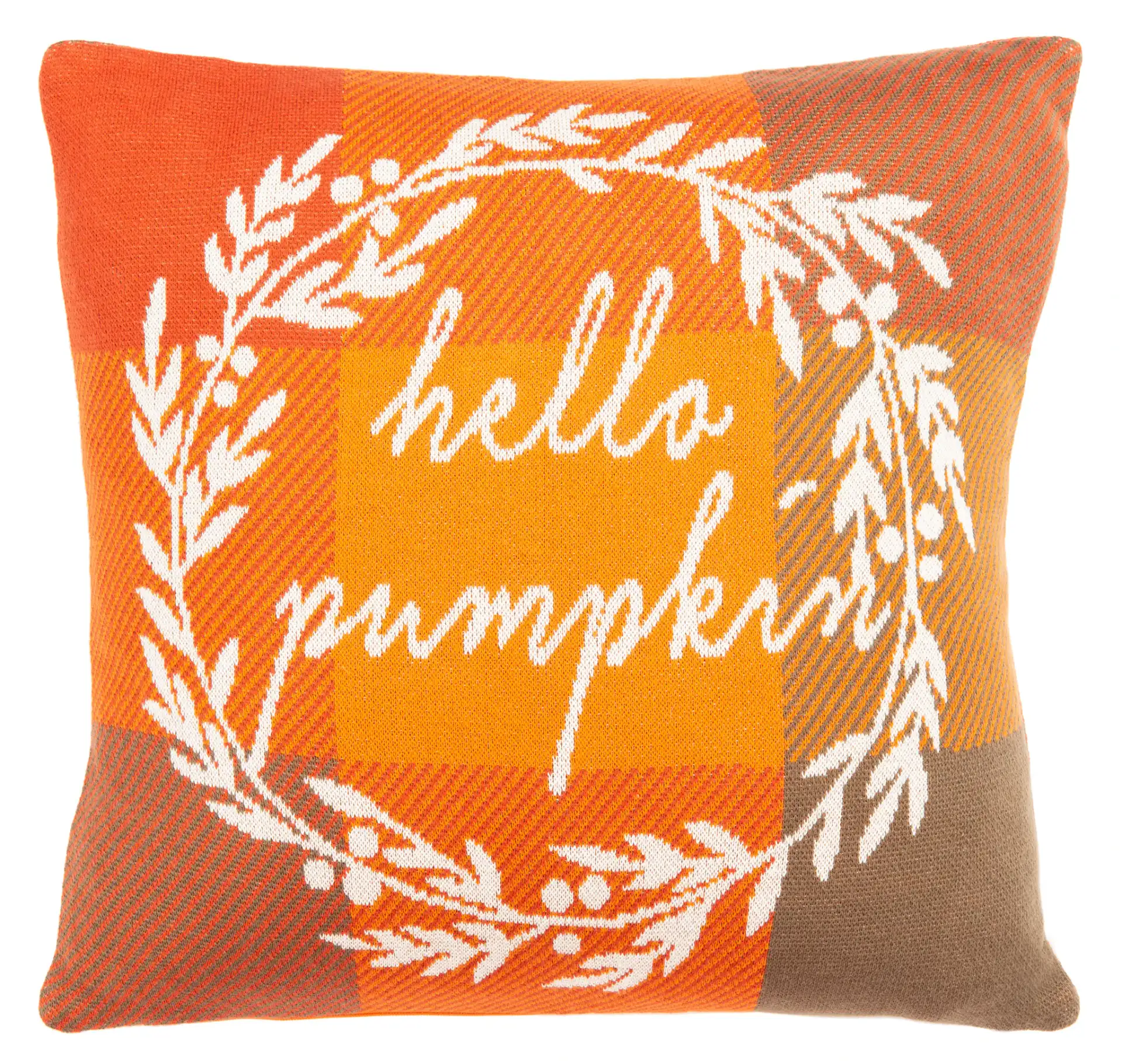 Hello Pumpkin Pillow in Multi, detail view