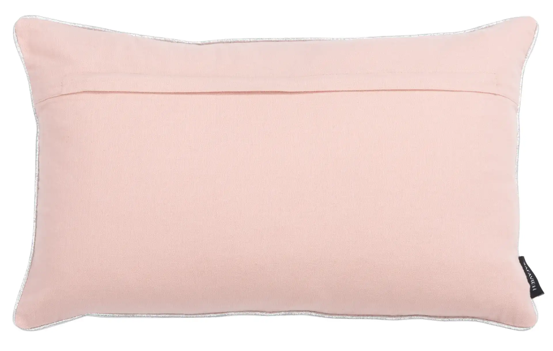 Joy Holiday Tree Pillow in Blush Pink, detail view