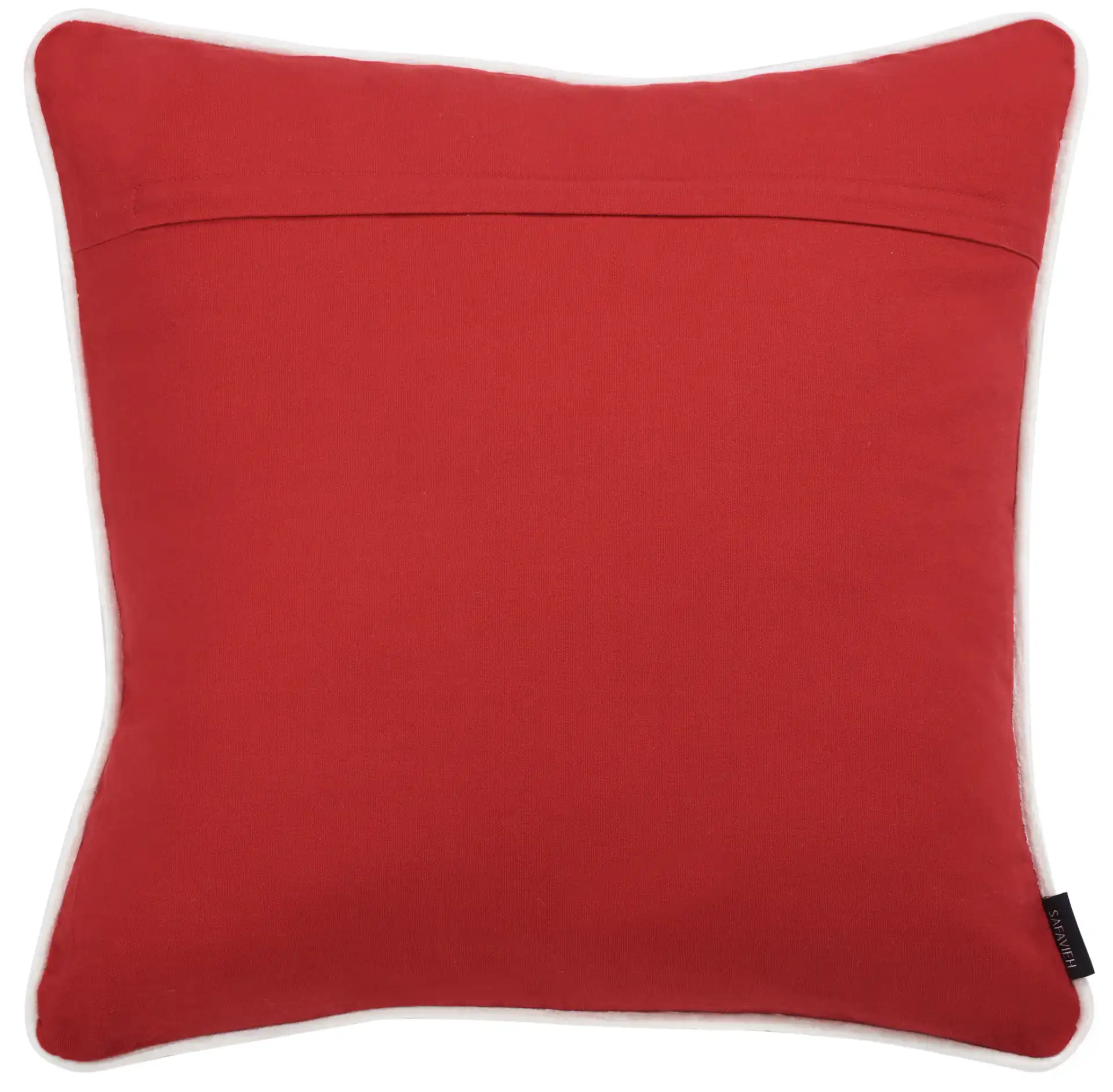 Peace And Joy Pillow in Red, detail view