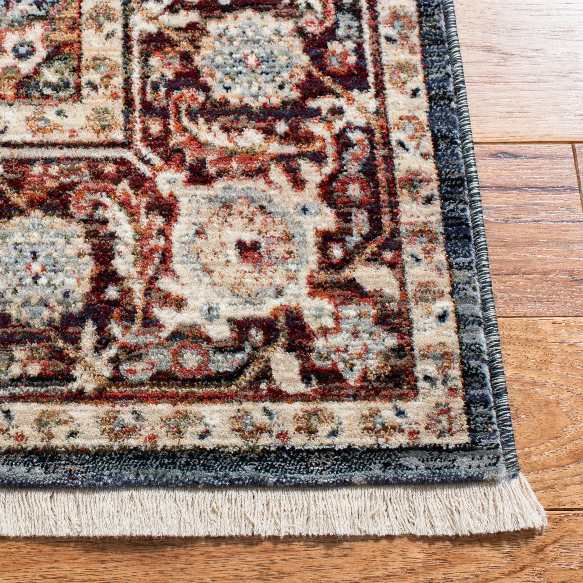 Herat Medallion Rug in Red / Ivory in a styled room