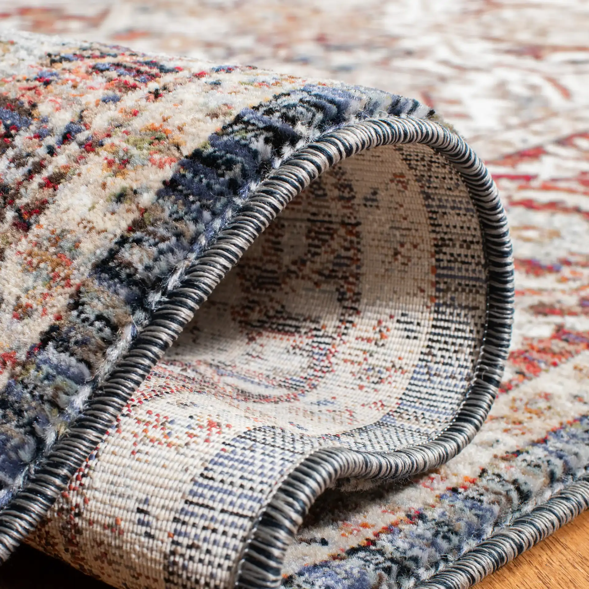 Herat Medallion Rug in Red / Ivory in a styled room