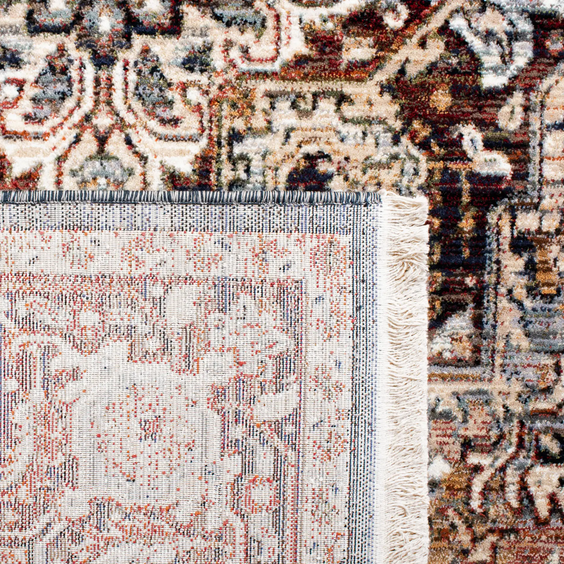 Herat Medallion Rug in Red / Ivory in a styled room