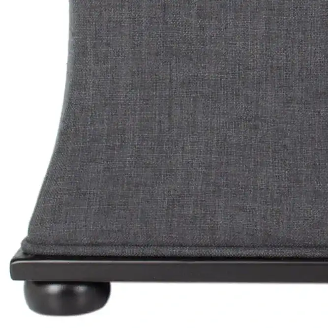 Aroura Storage Bench in Gray, detail view
