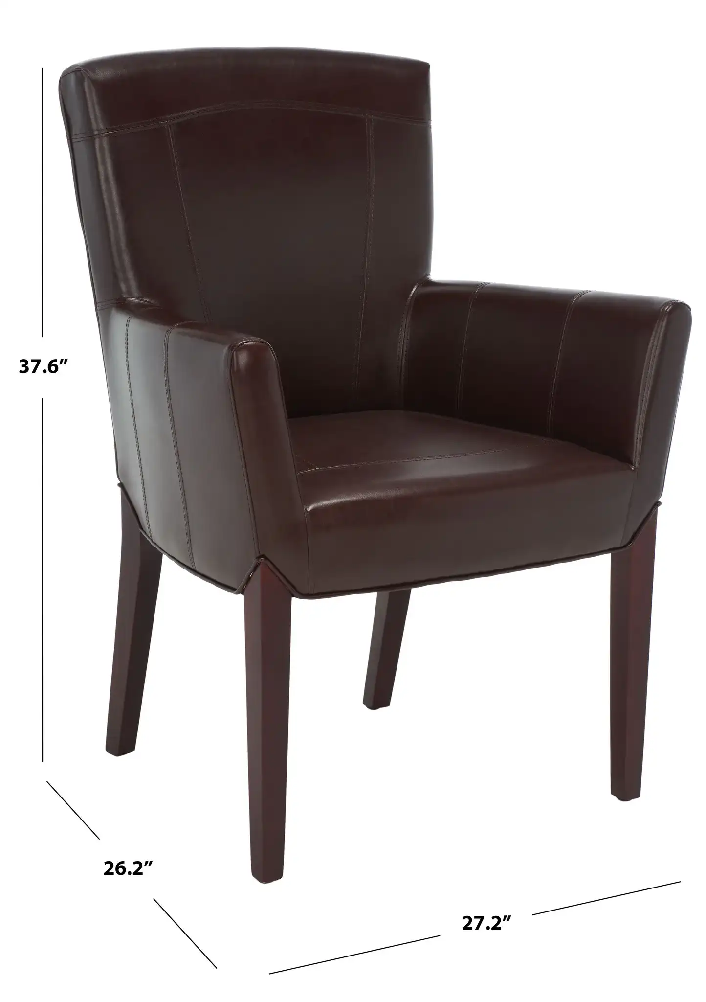 Ken Arm Chair in Brown, detail view
