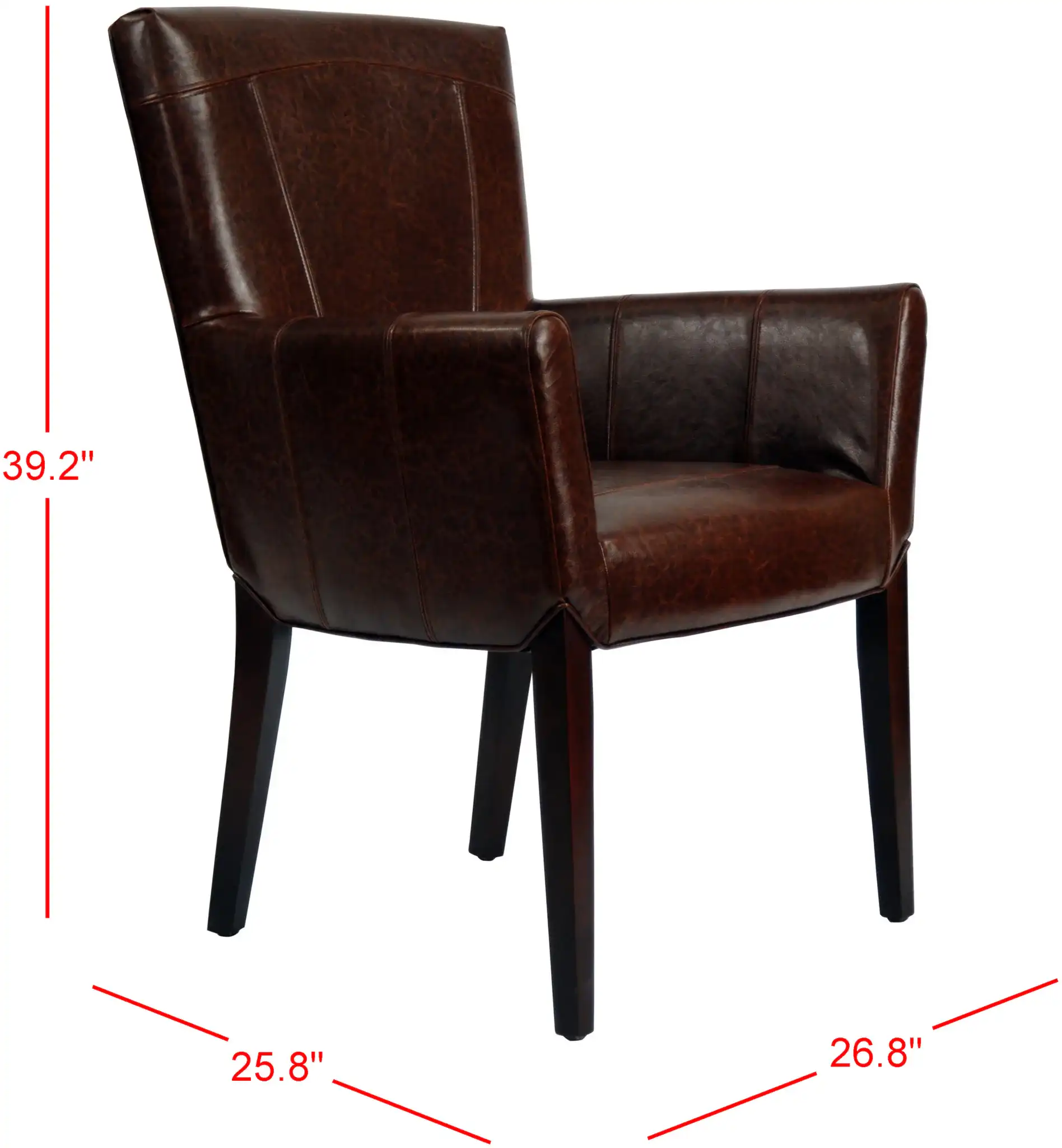 Ken Arm Chair in Brown, detail view