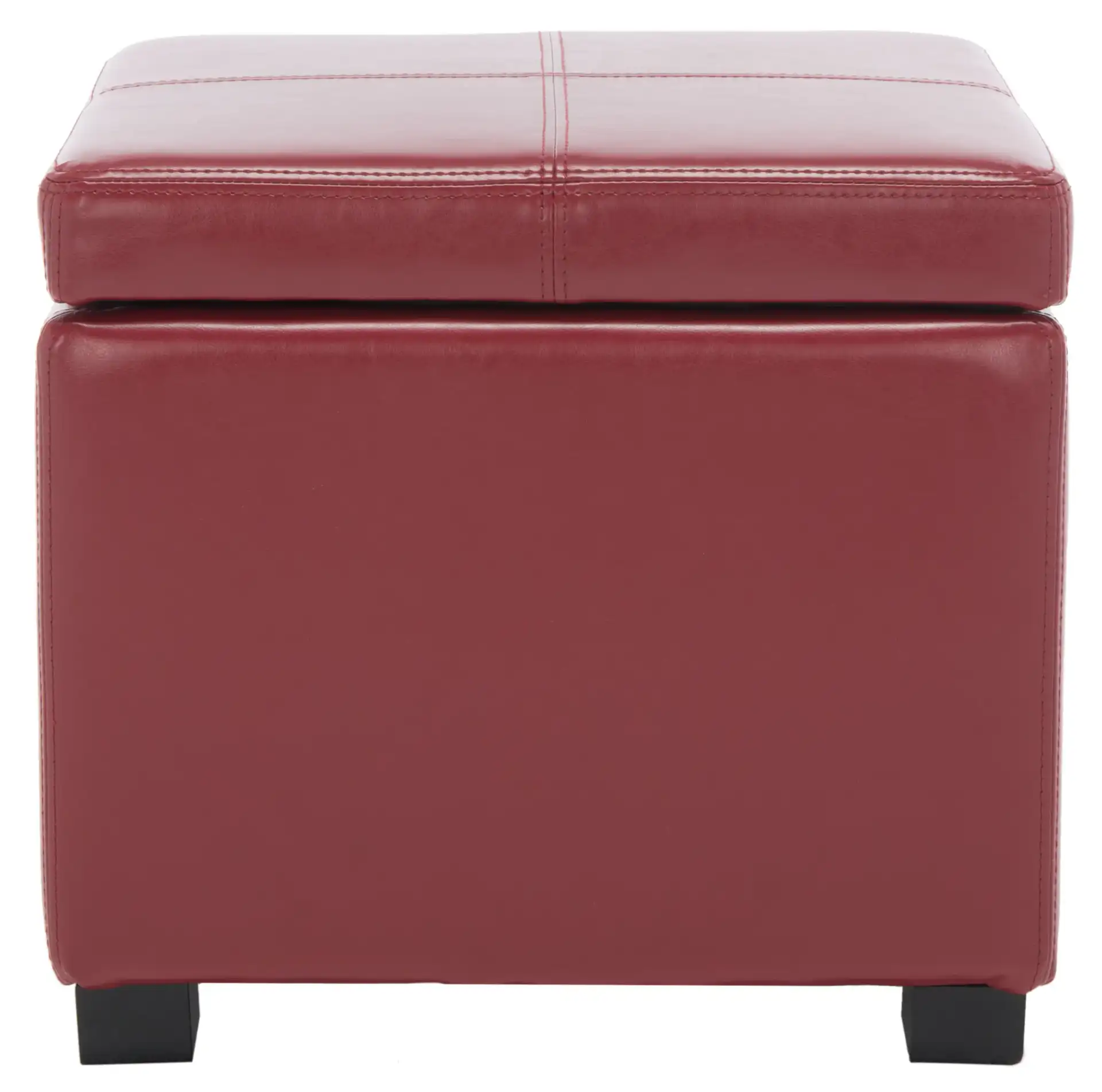 Madison Square Ottoman in Red