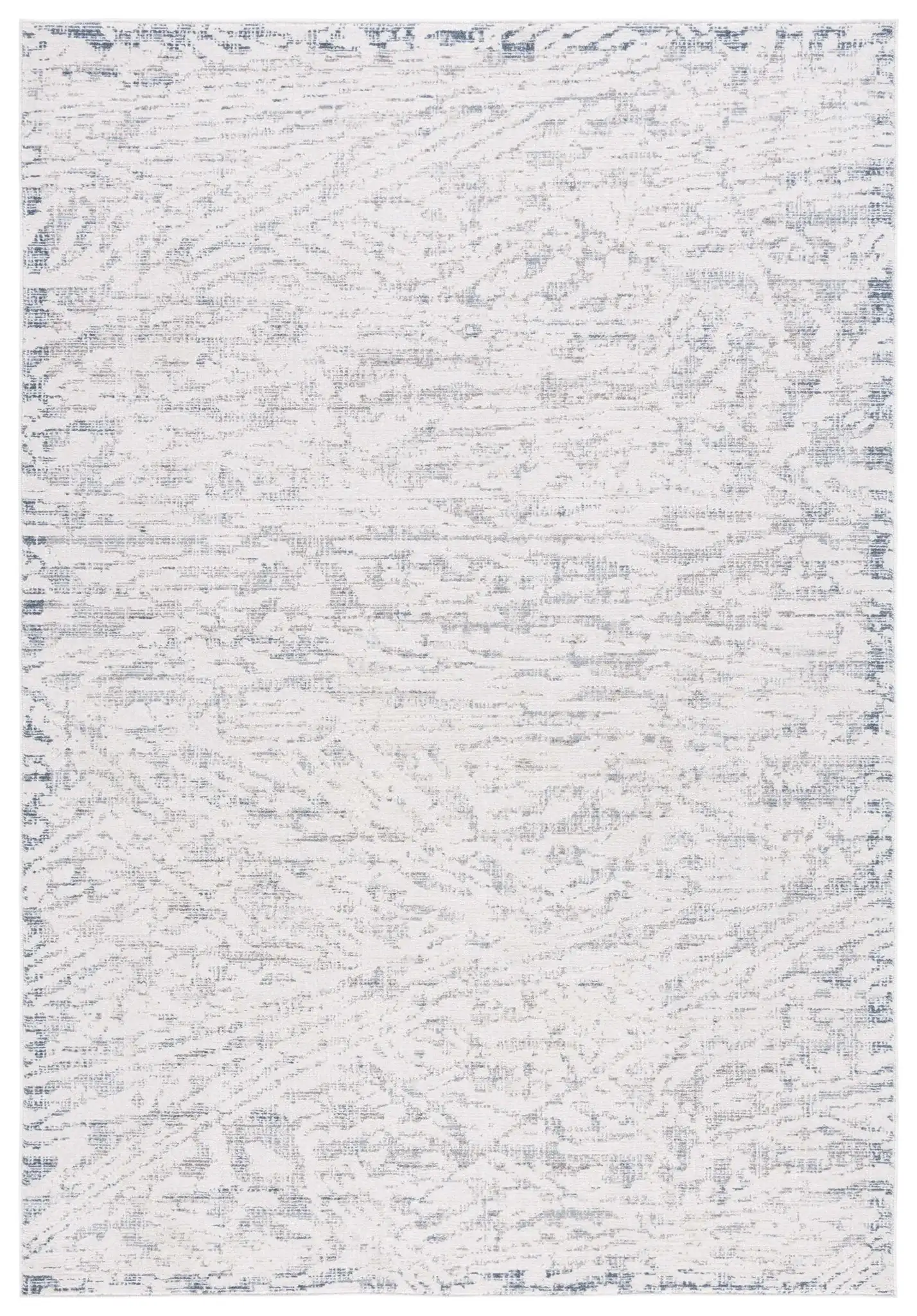 Hunter Weathered Border Rug in Ivory / Dark Gray