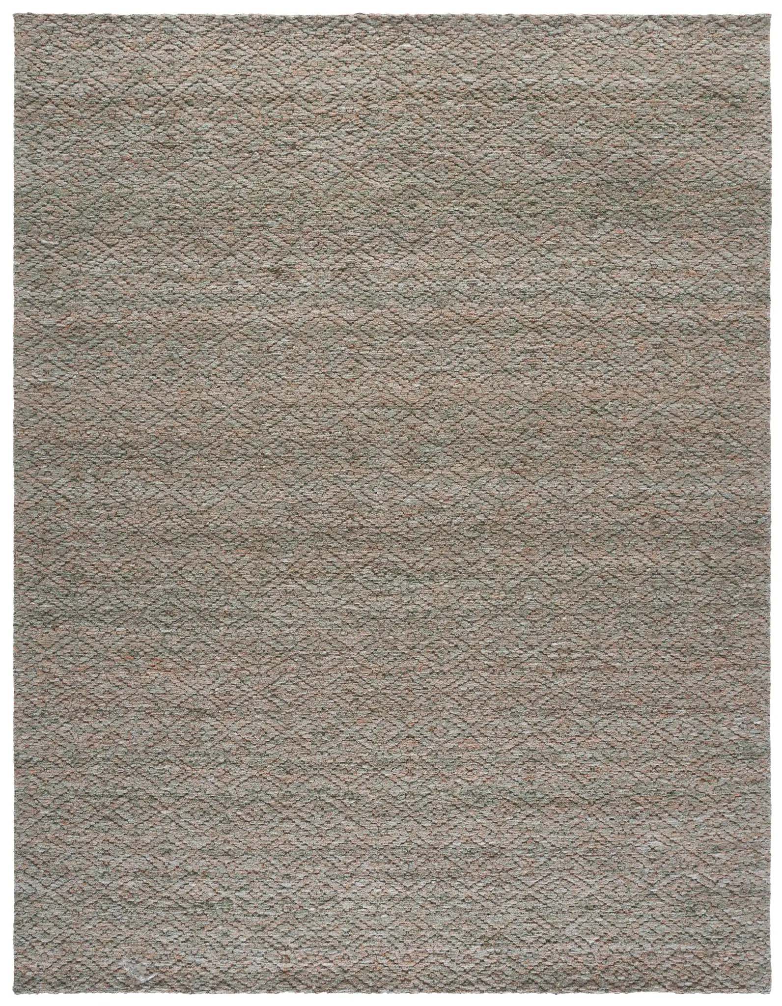 Harvest Diamond Hand-Woven Rug in Green / Beige