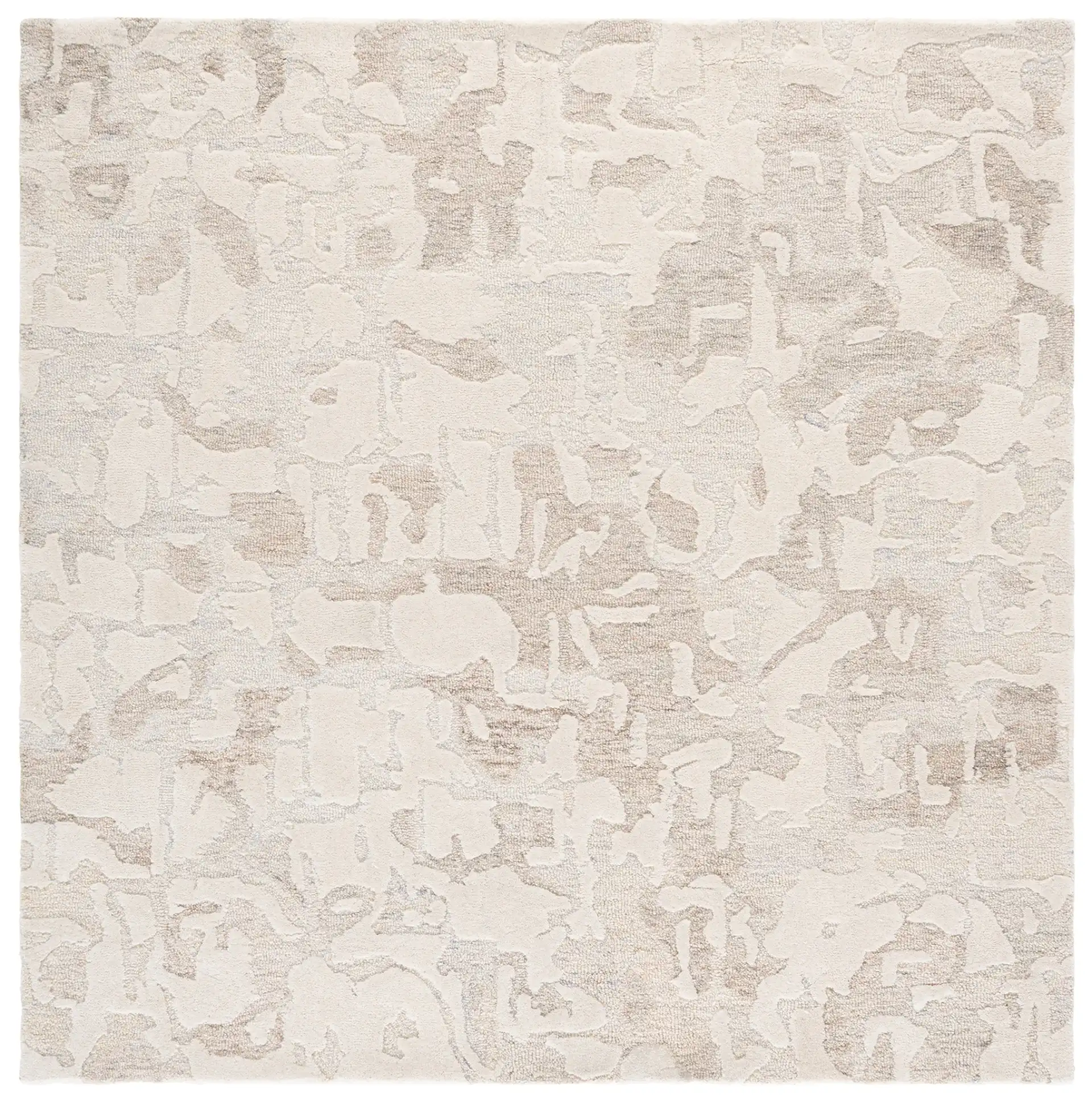 Harvest Abstract Pebble Hand-Tufted Wool Rug in Beige / Taupe